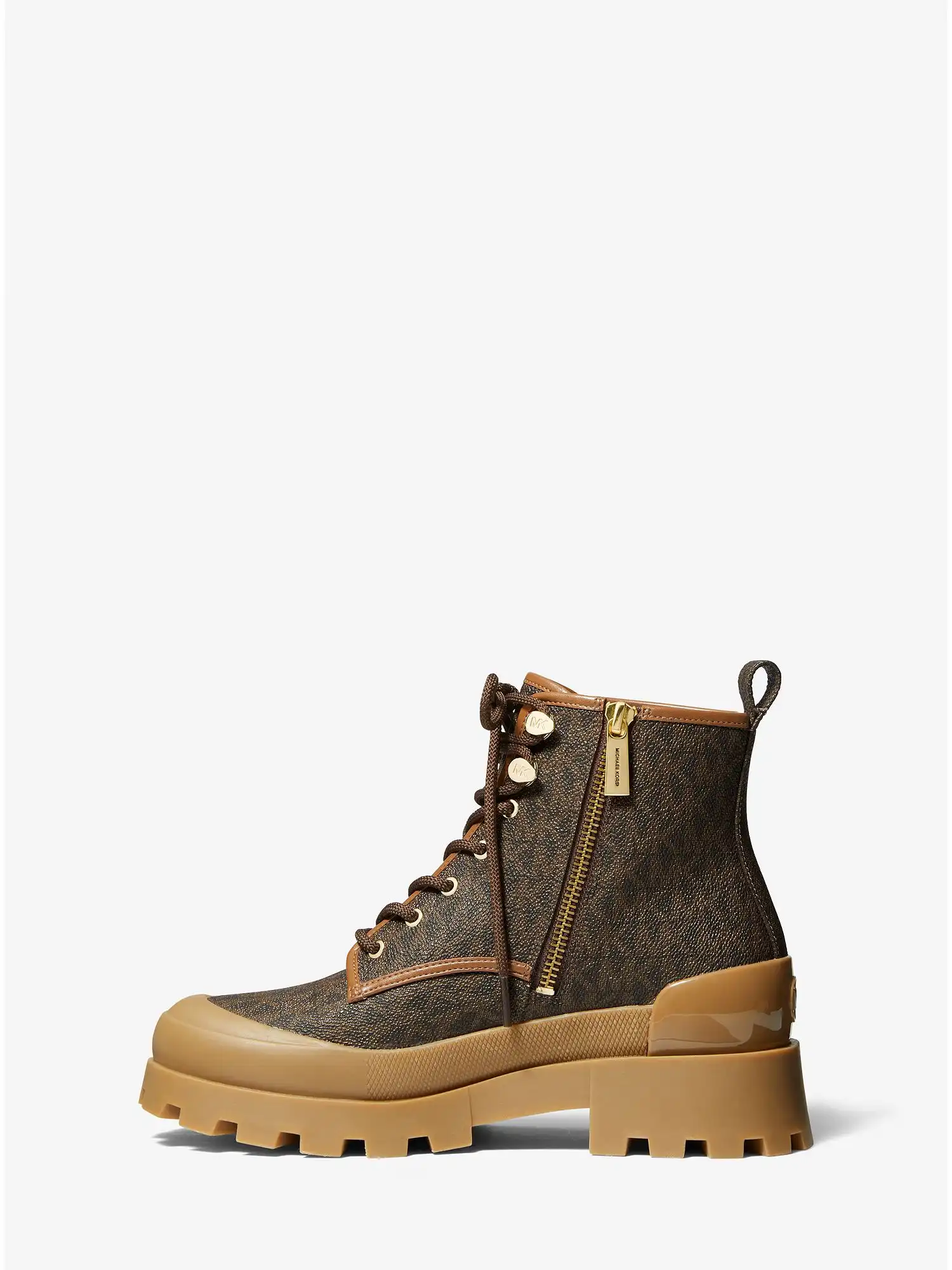 payton logo combat boot brown