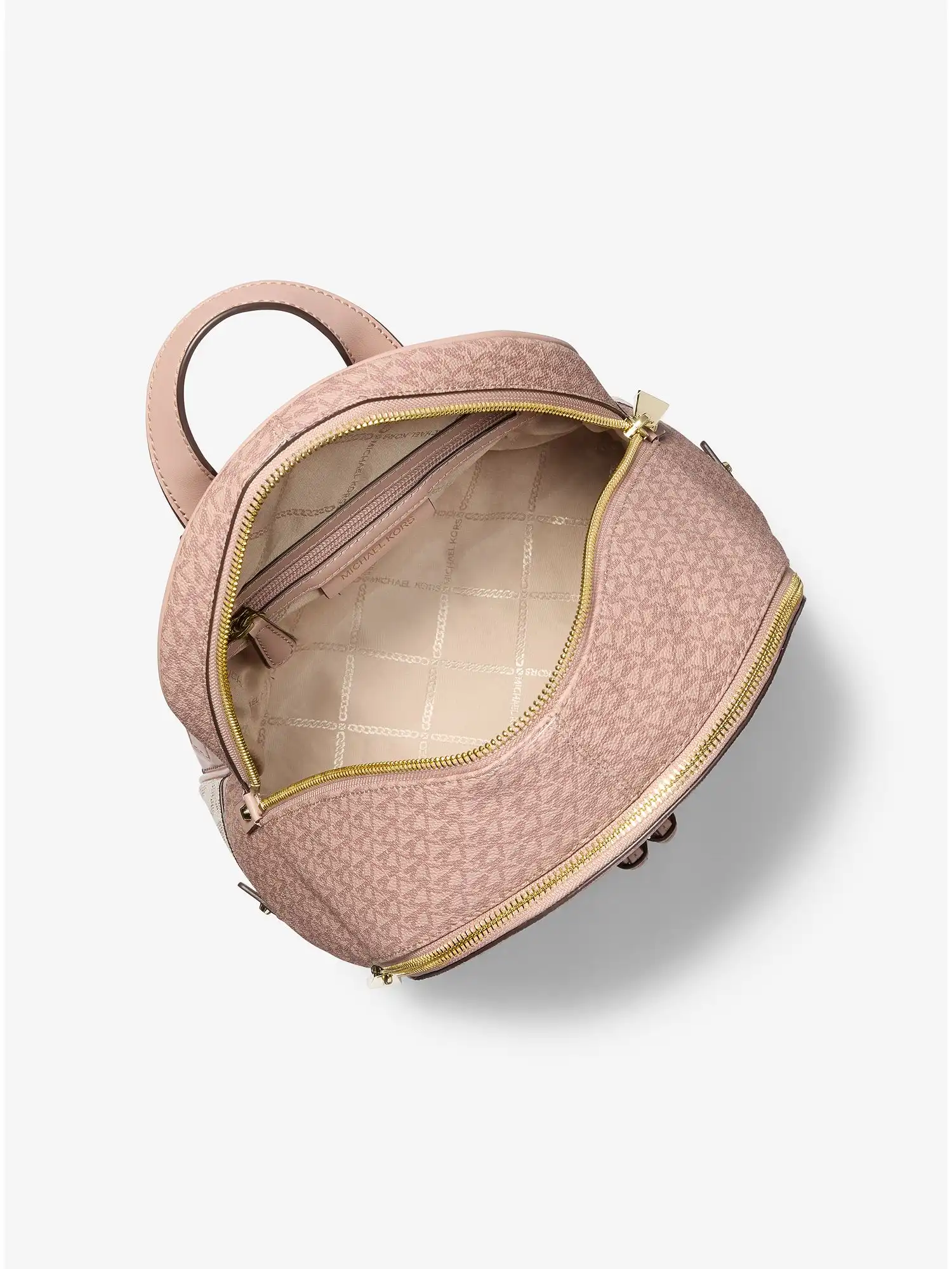 rhea medium color block logo backpack ballet multi