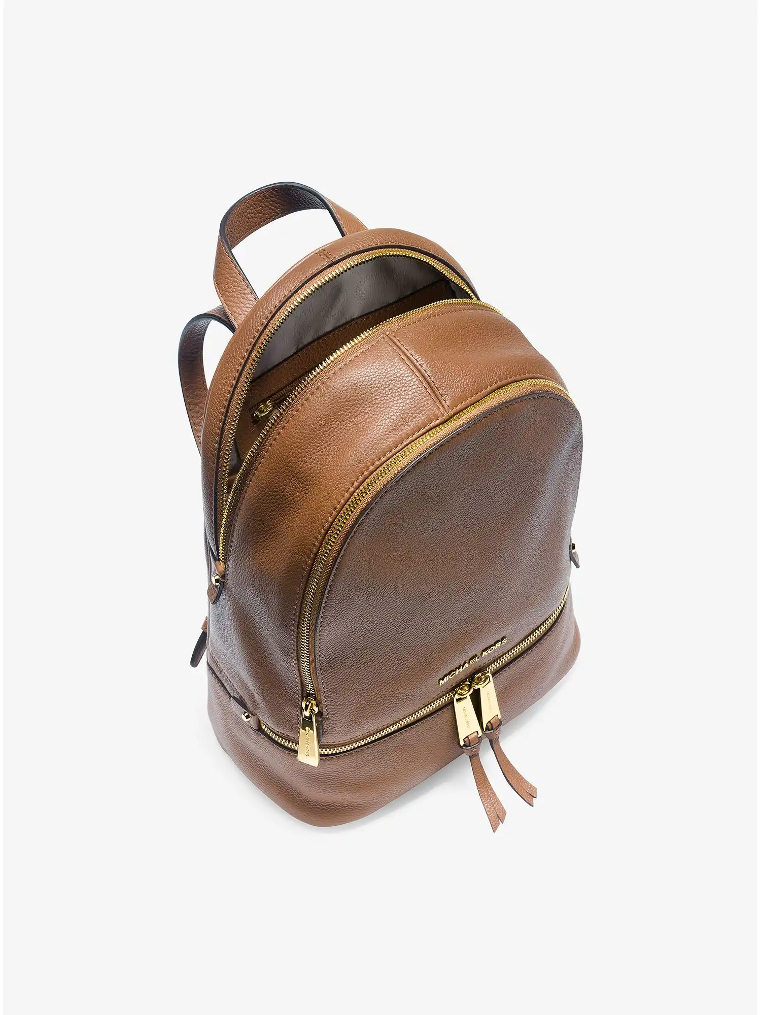 rhea medium leather backpack acorn