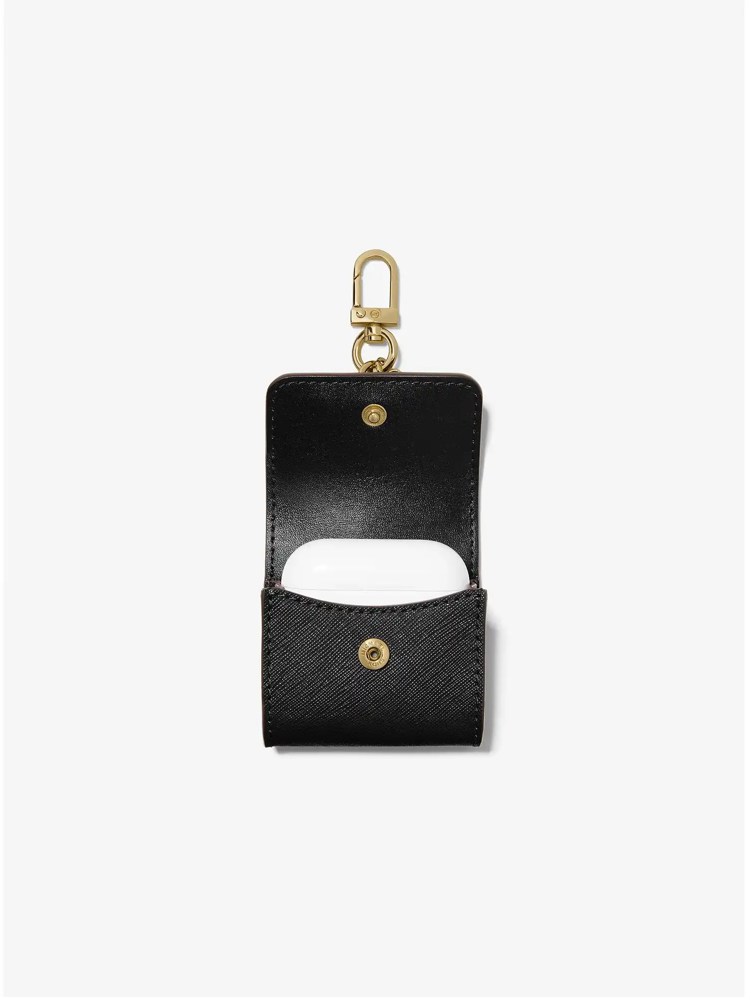 saffiano leather clip case for apple airpods&reg; black