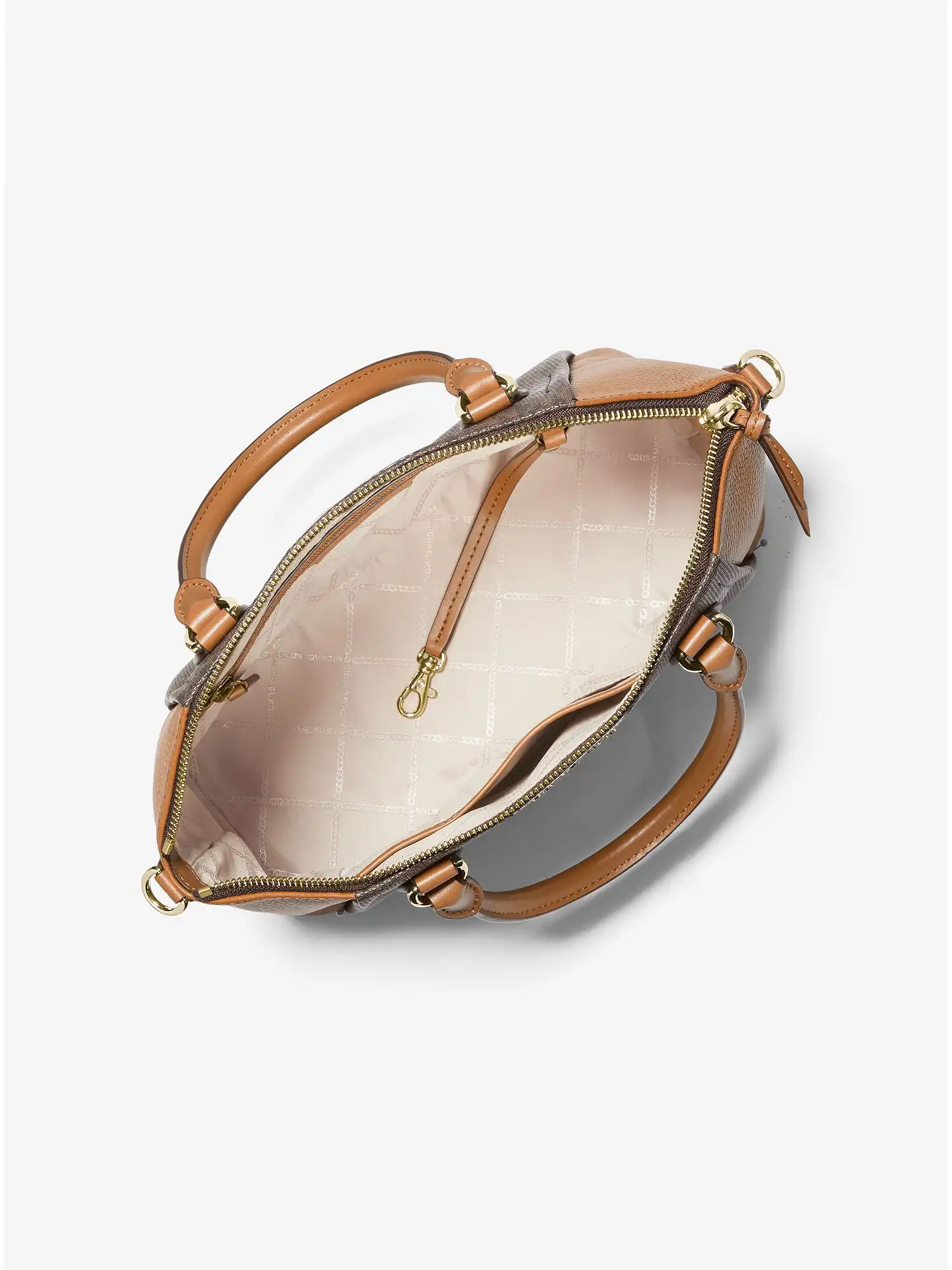 sienna medium logo and leather satchel brn acorn