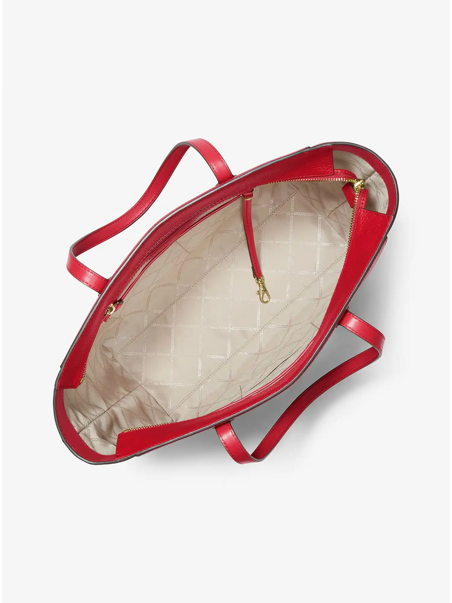 sinclair large pebbled leather tote bag crimson