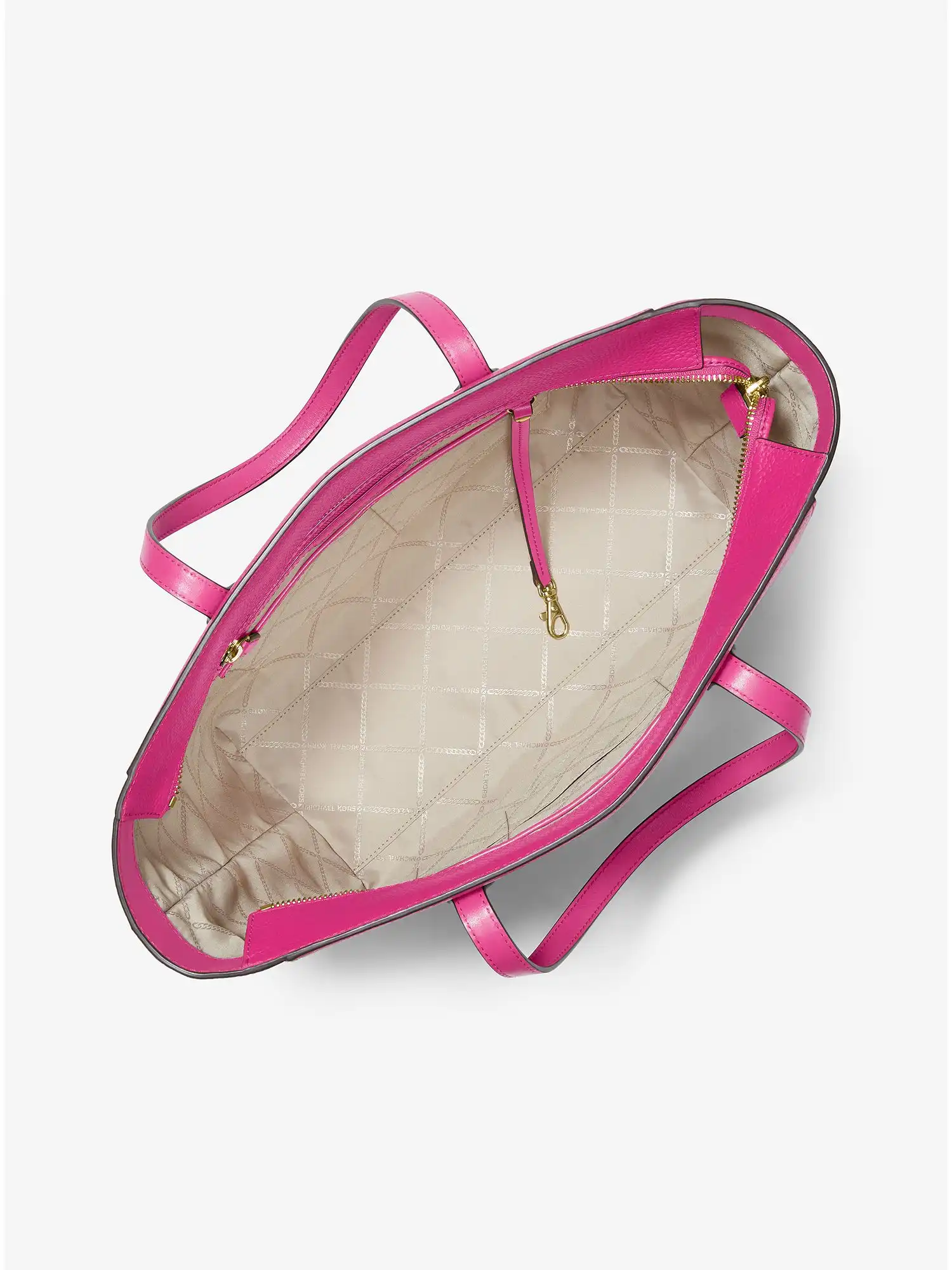 sinclair large pebbled leather tote bag wild berry