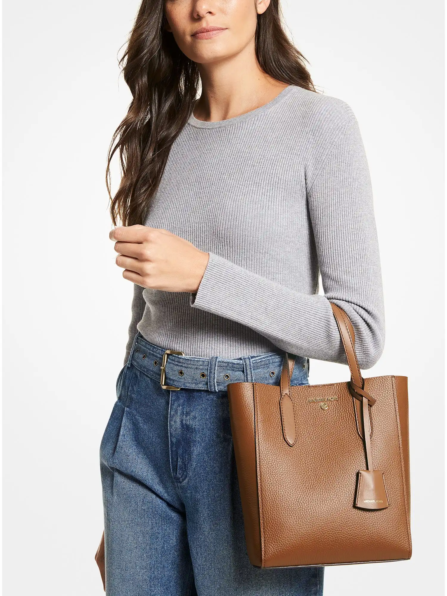 sinclair small pebbled leather crossbody bag luggage