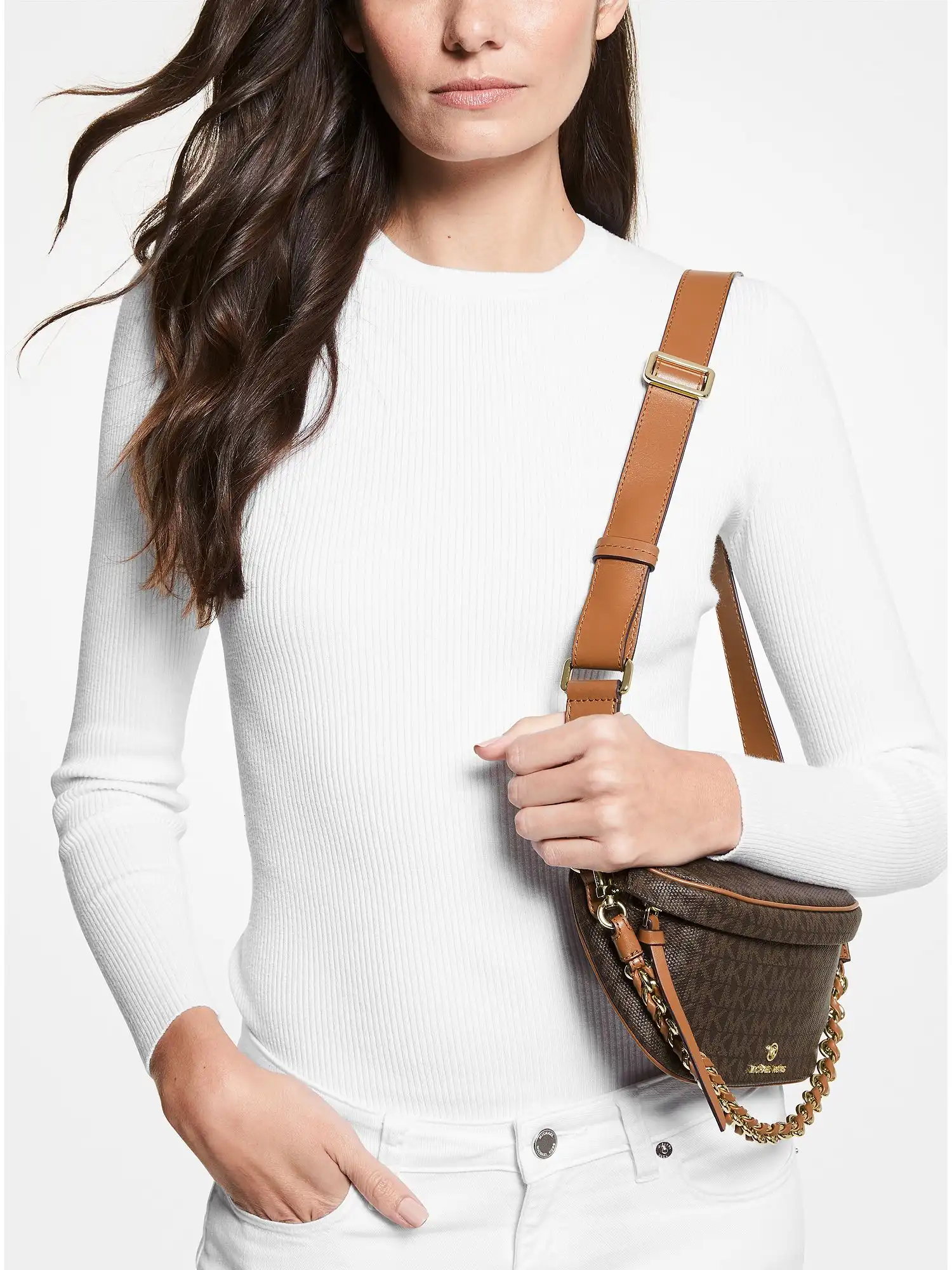 slater extra small logo sling pack brn acorn