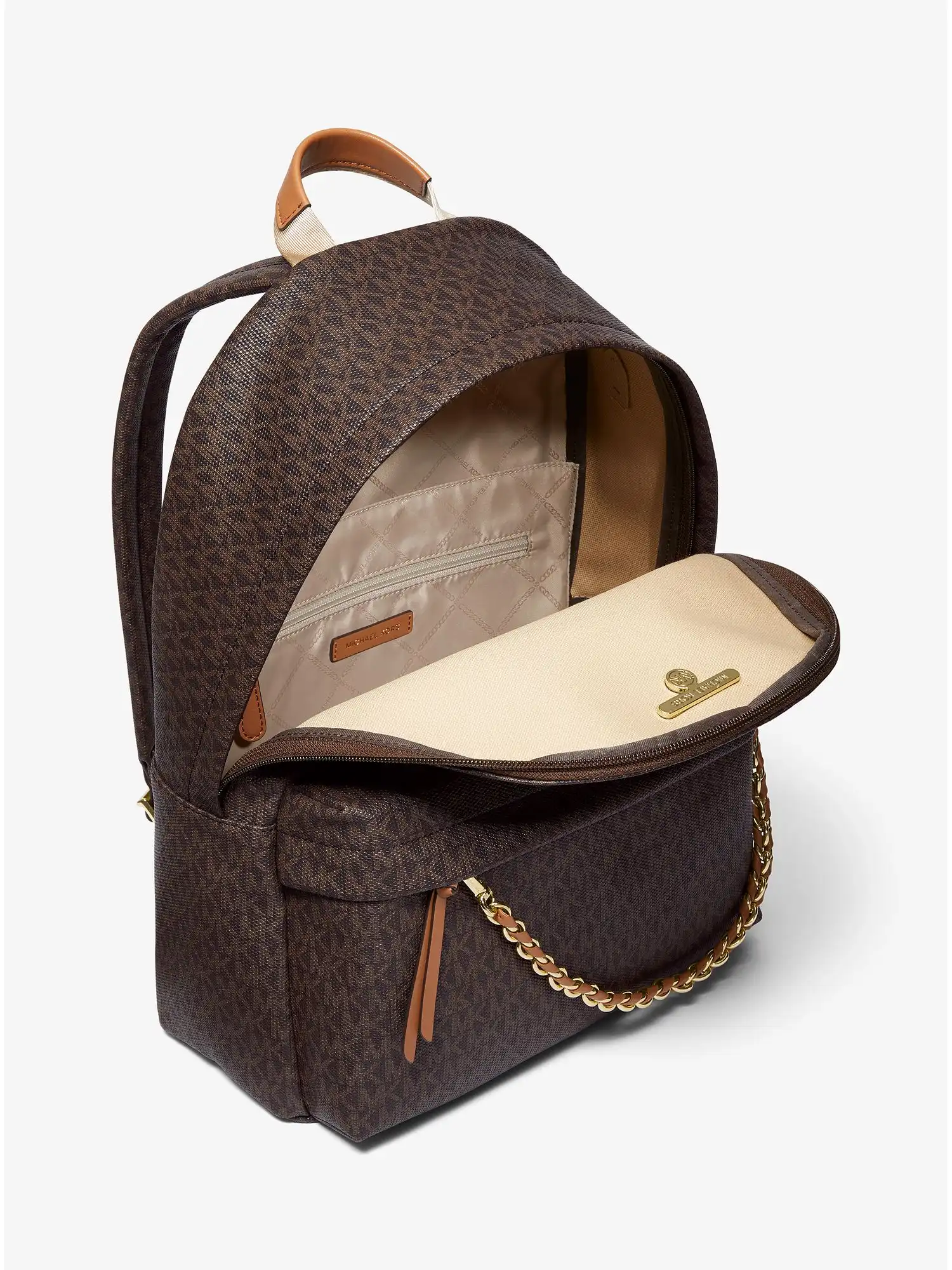 slater large logo backpack brn acorn