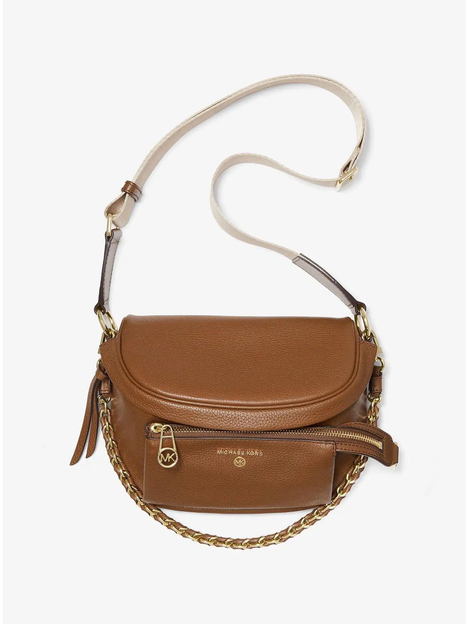 slater medium pebbled leather sling pack luggage