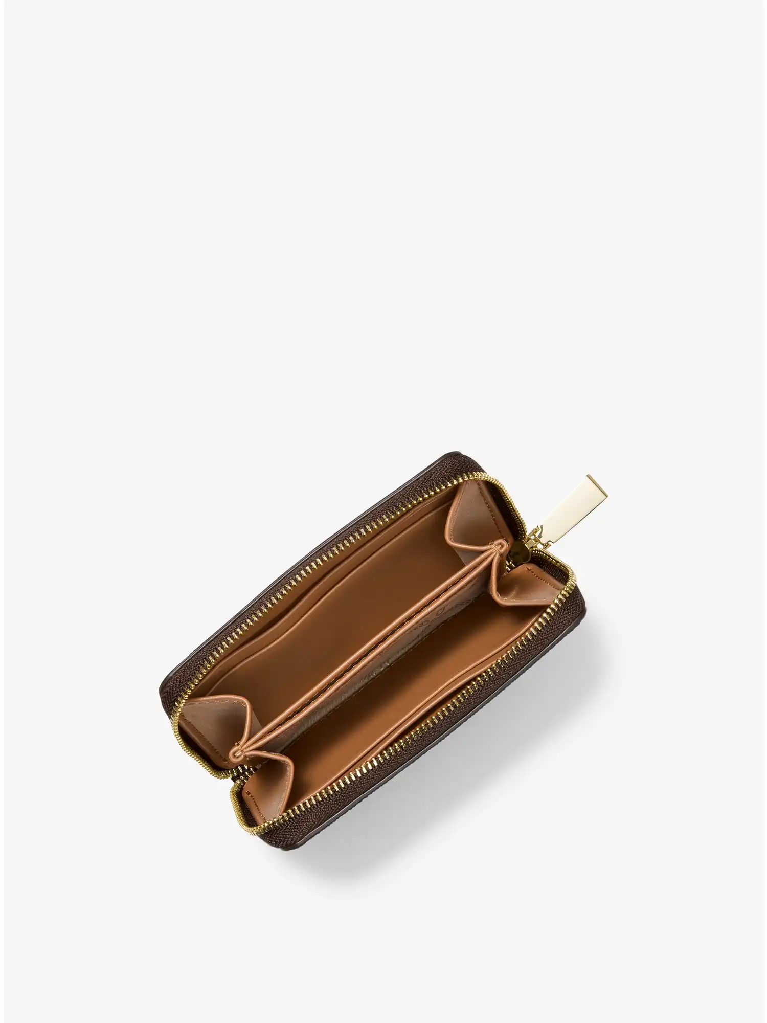 small logo and leather wallet brn acorn