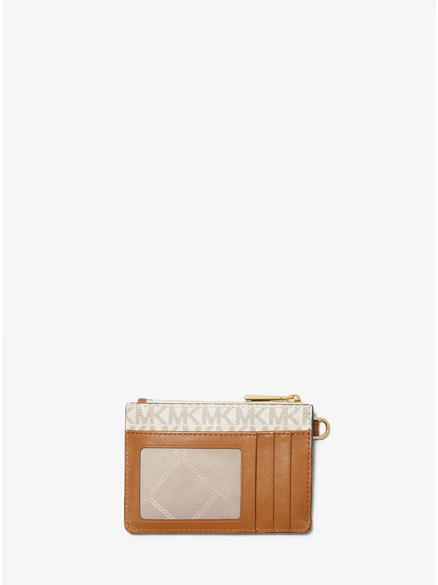 small logo coin wristlet vanilla
