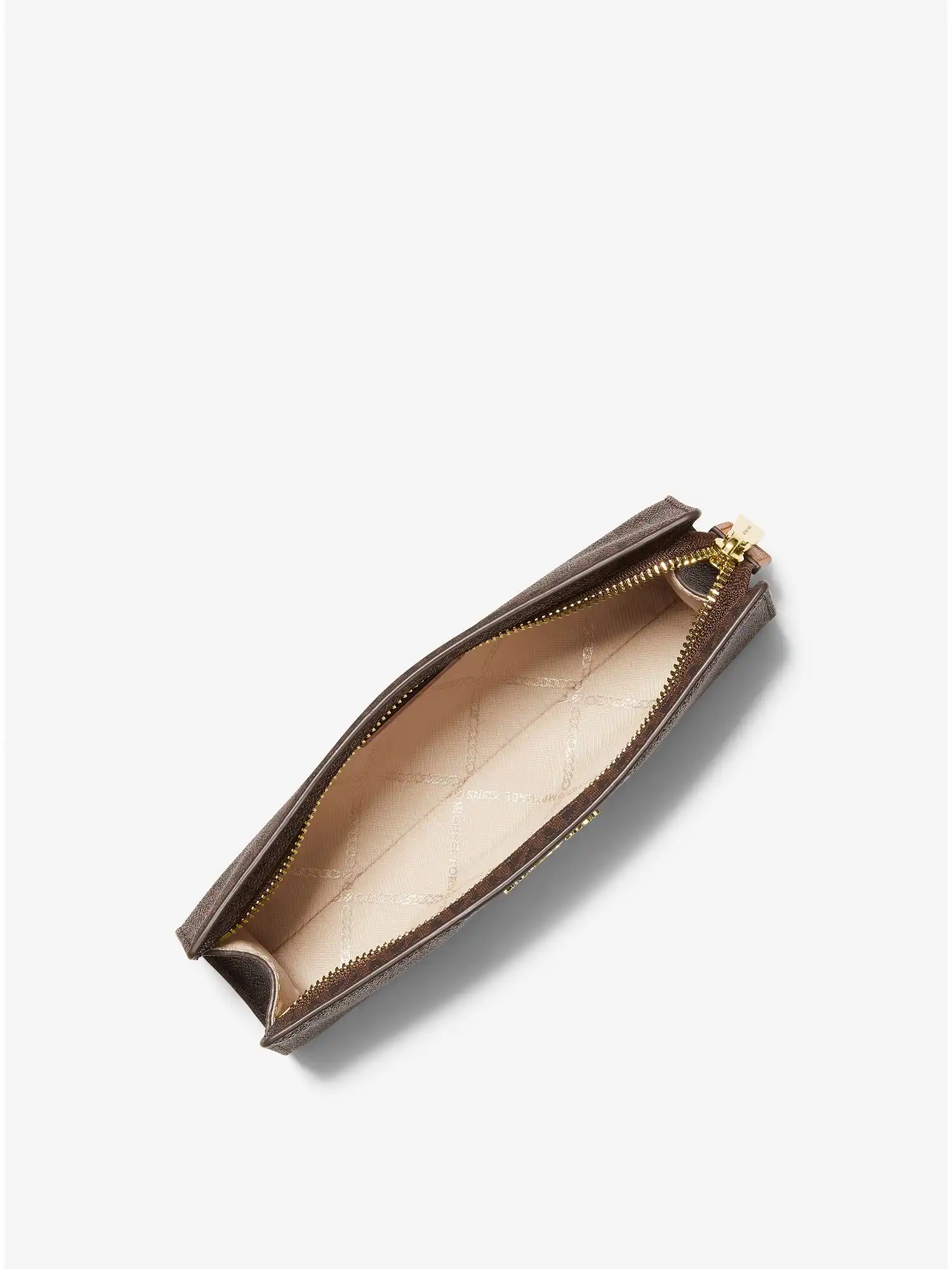 small logo stripe pencil case palm green