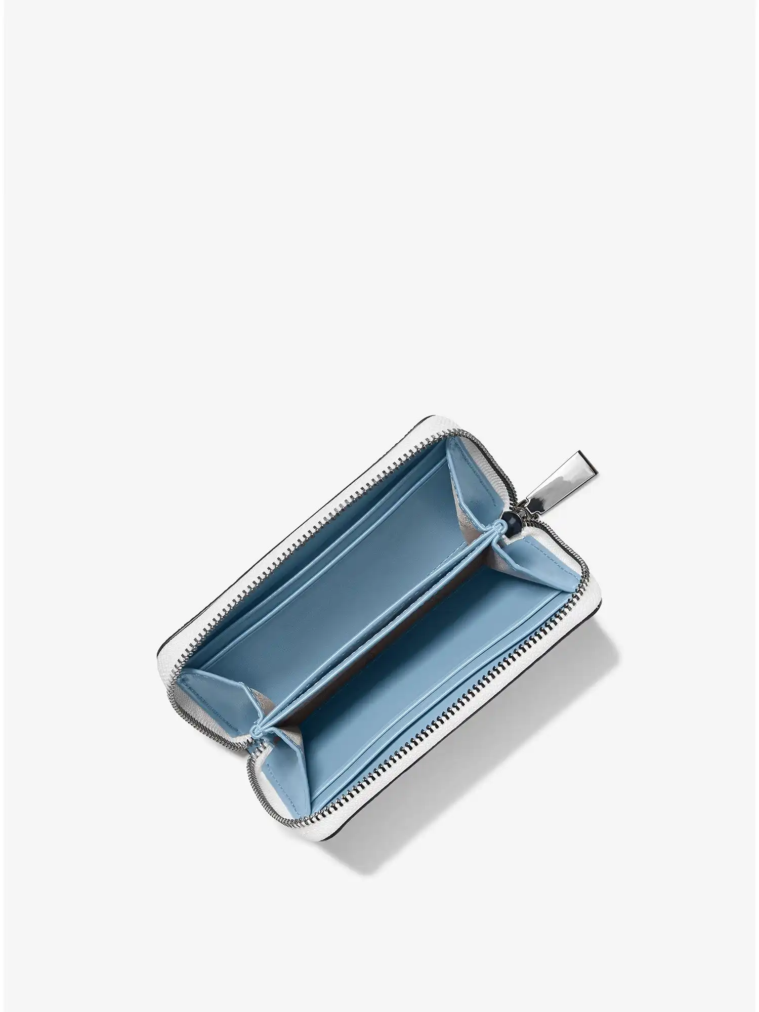 small logo stripe wallet chambray multi