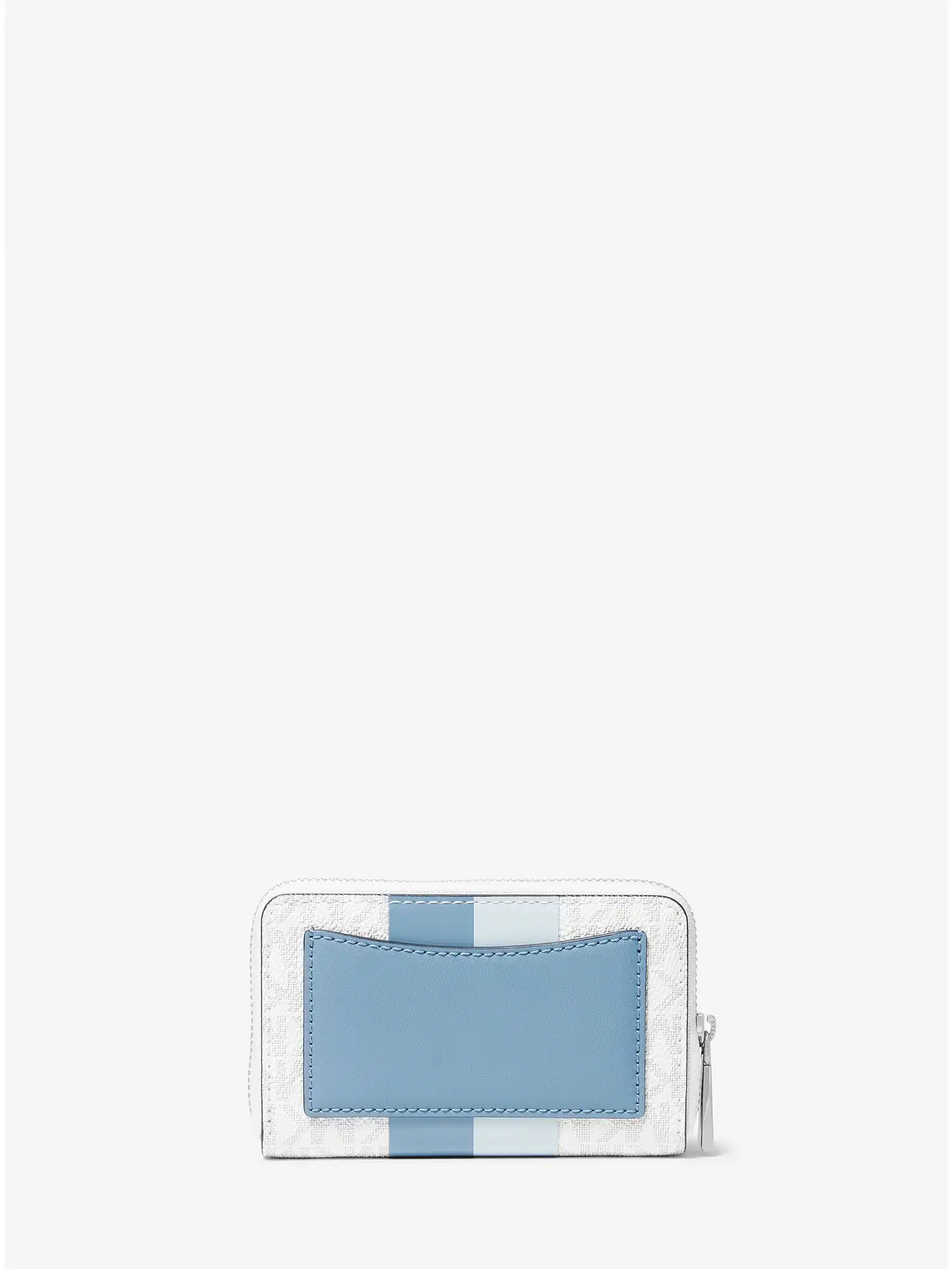small logo stripe wallet chambray multi