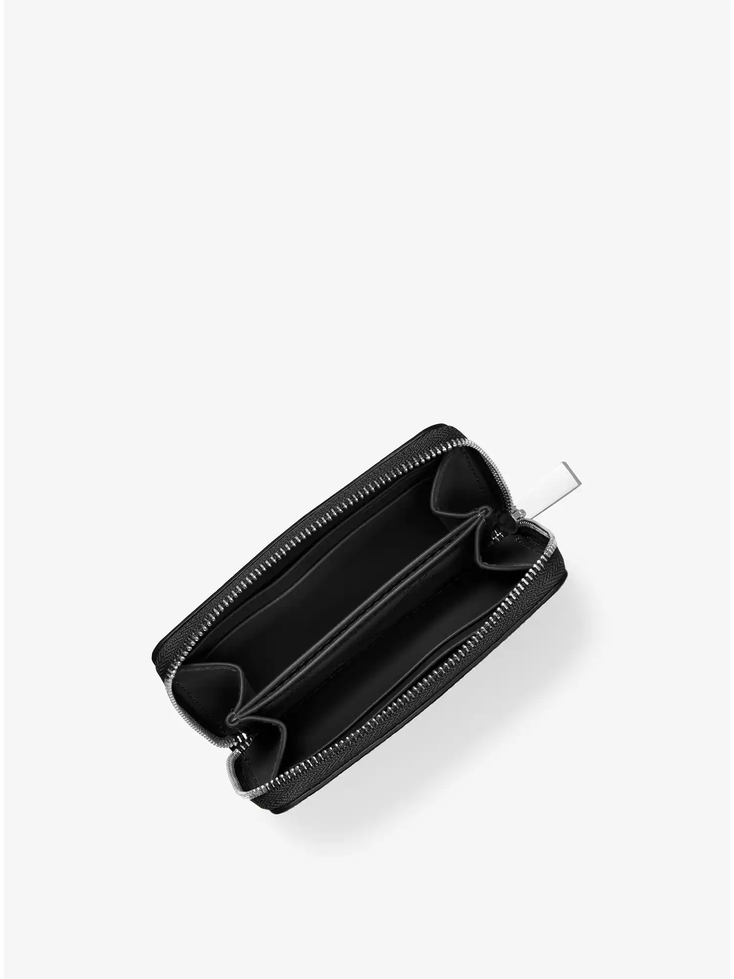 small pebbled leather wallet black