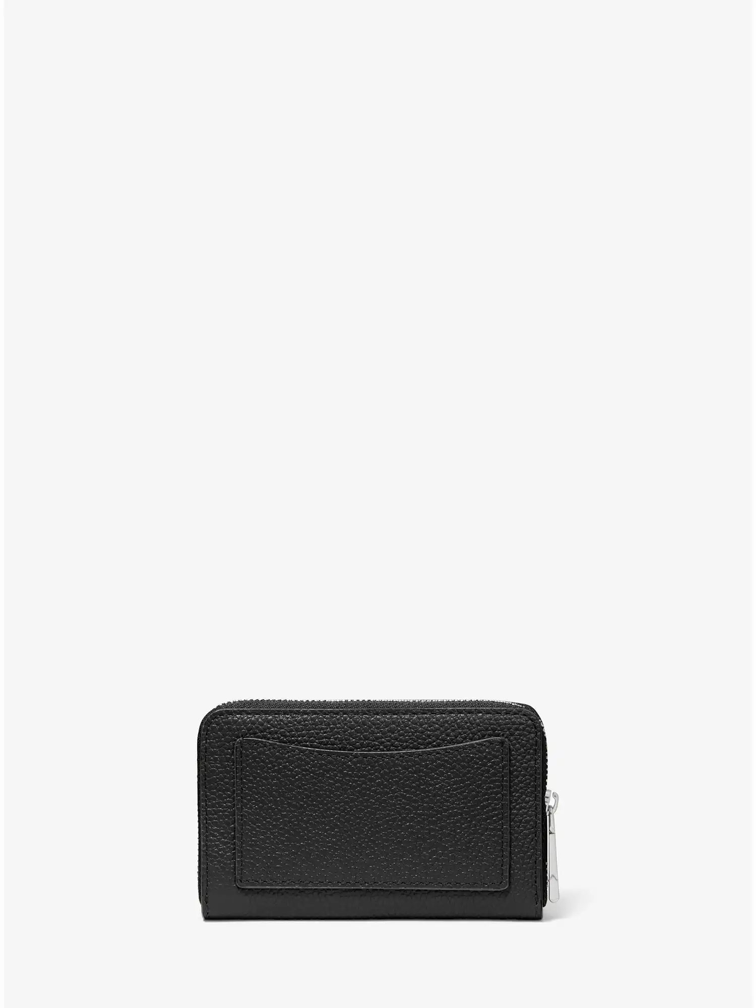small pebbled leather wallet black