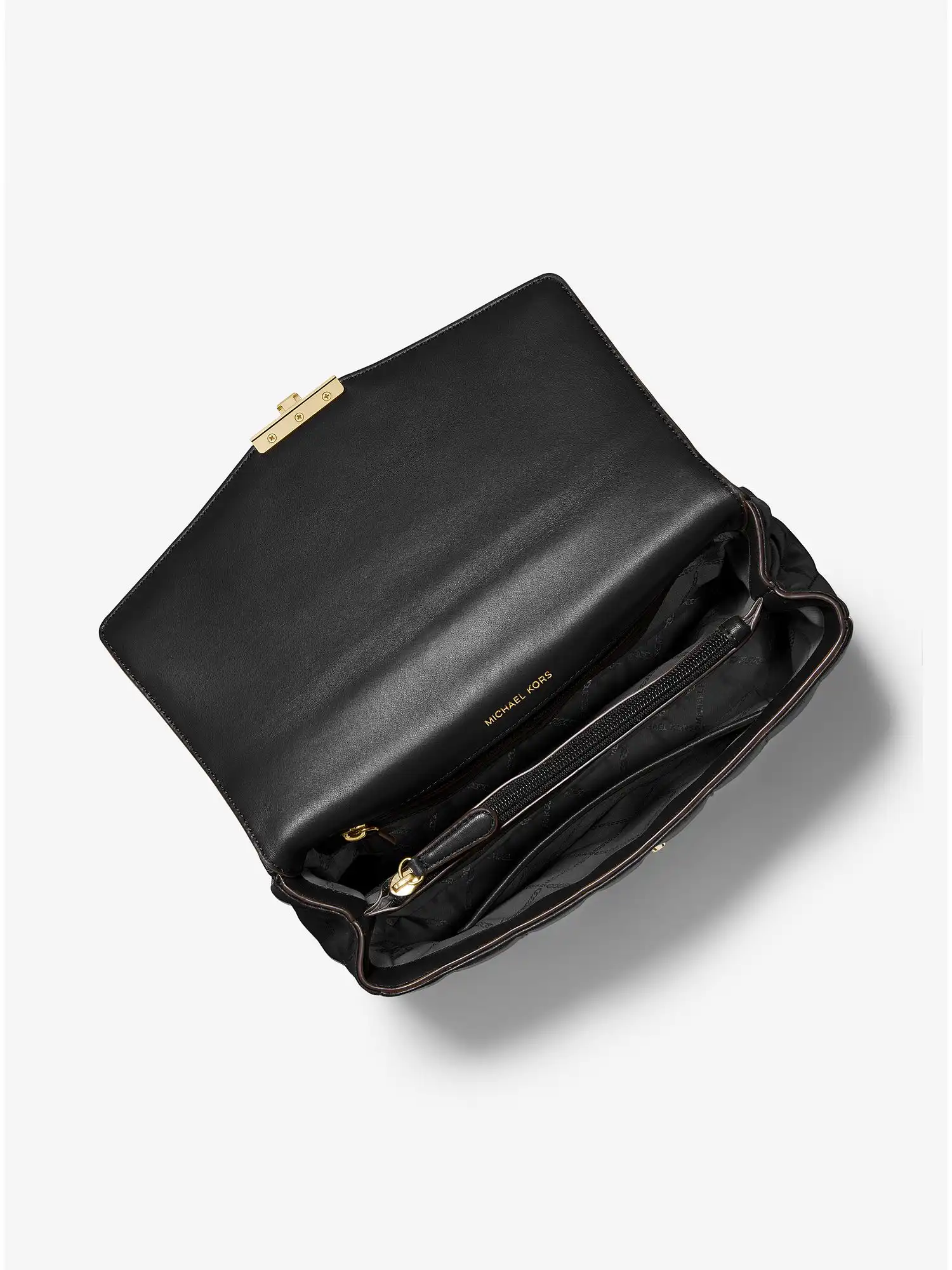 soho extra large quilted leather shoulder bag black