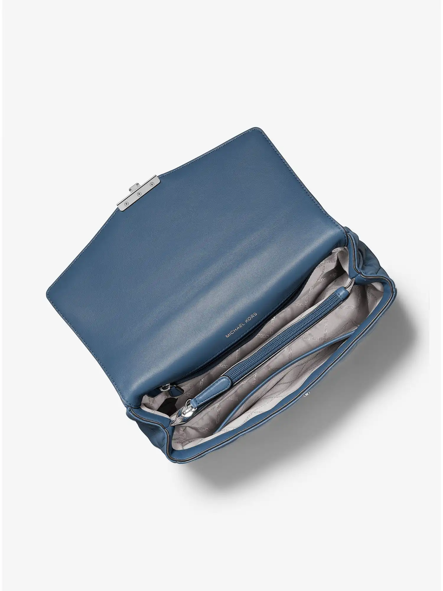 soho extra large quilted leather shoulder bag denim