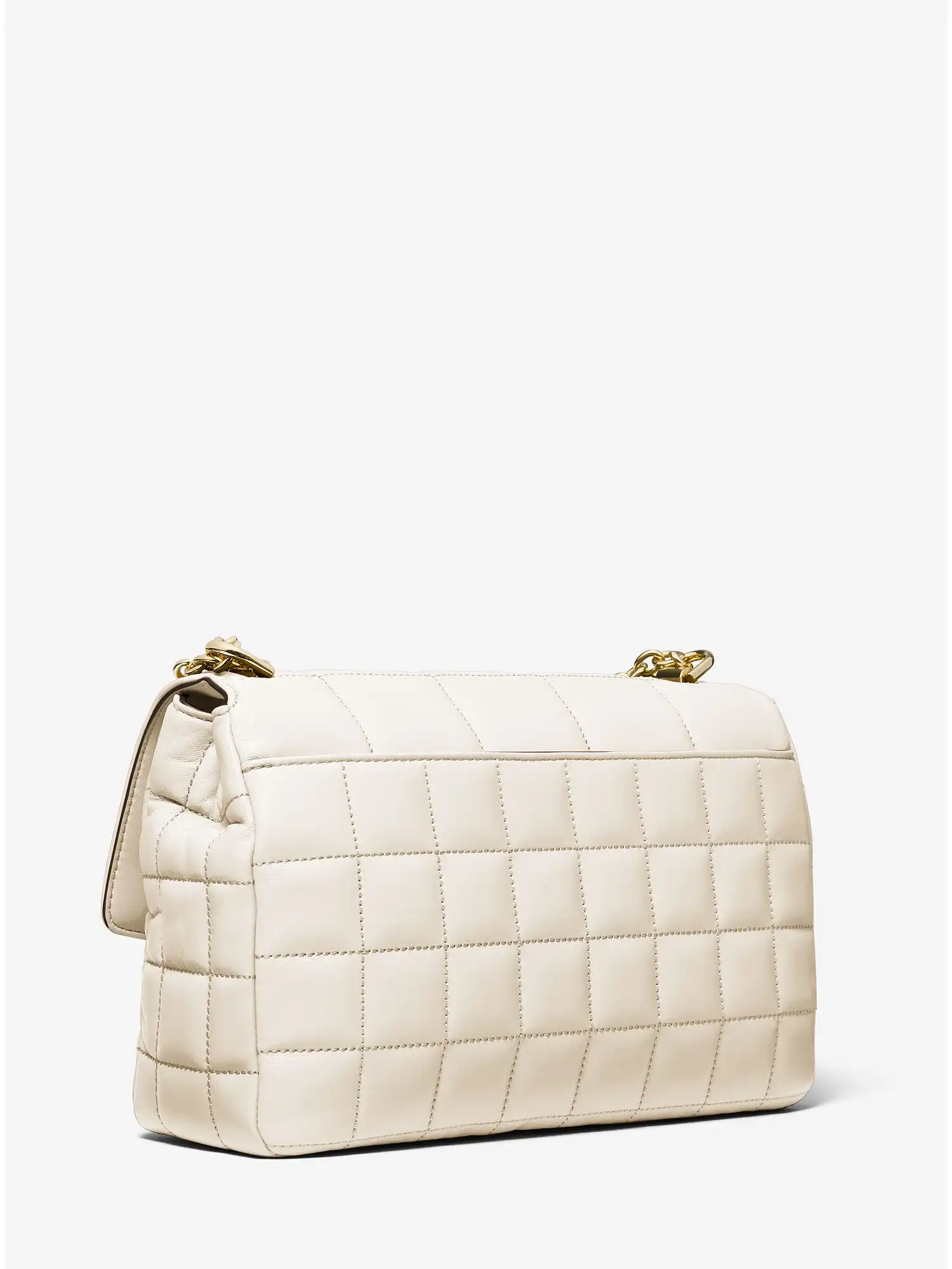 soho extra large quilted leather shoulder bag lt cream