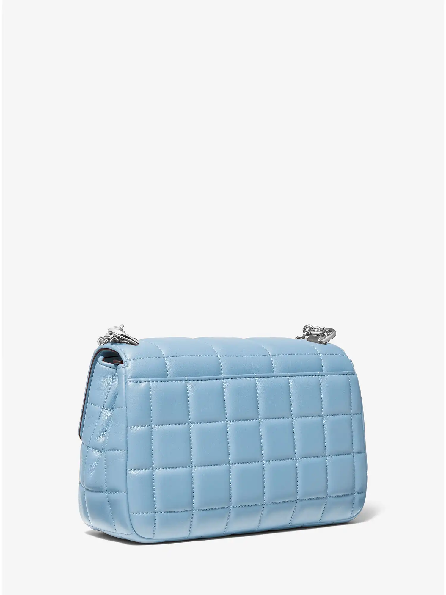 soho large quilted leather shoulder bag chambray