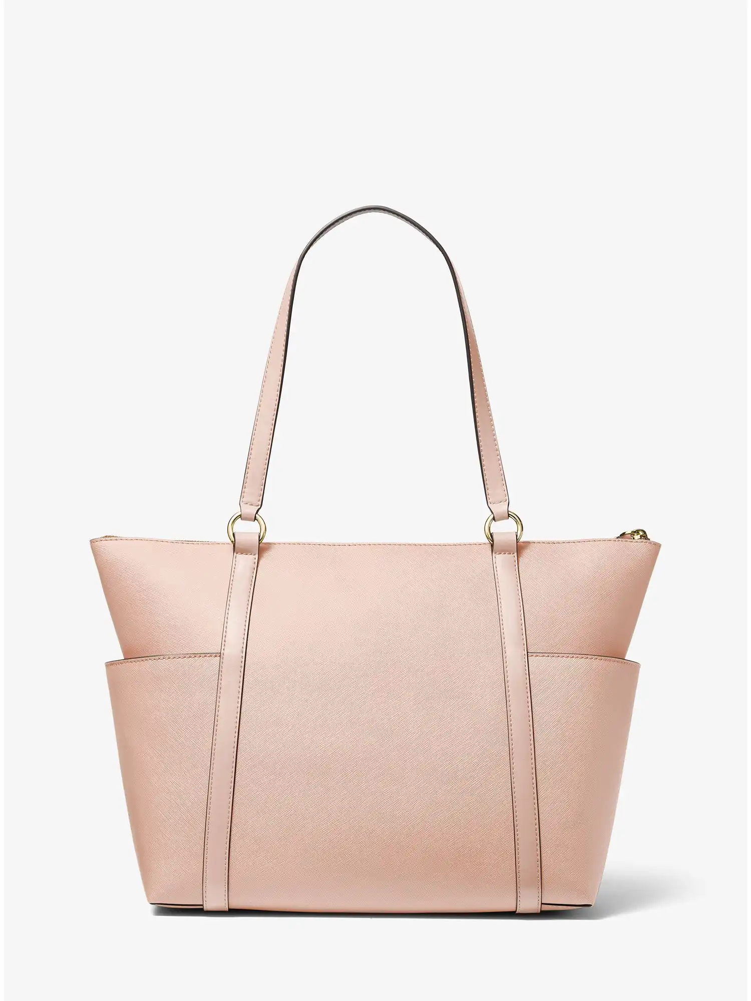 sullivan large saffiano leather top zip tote bag soft pink