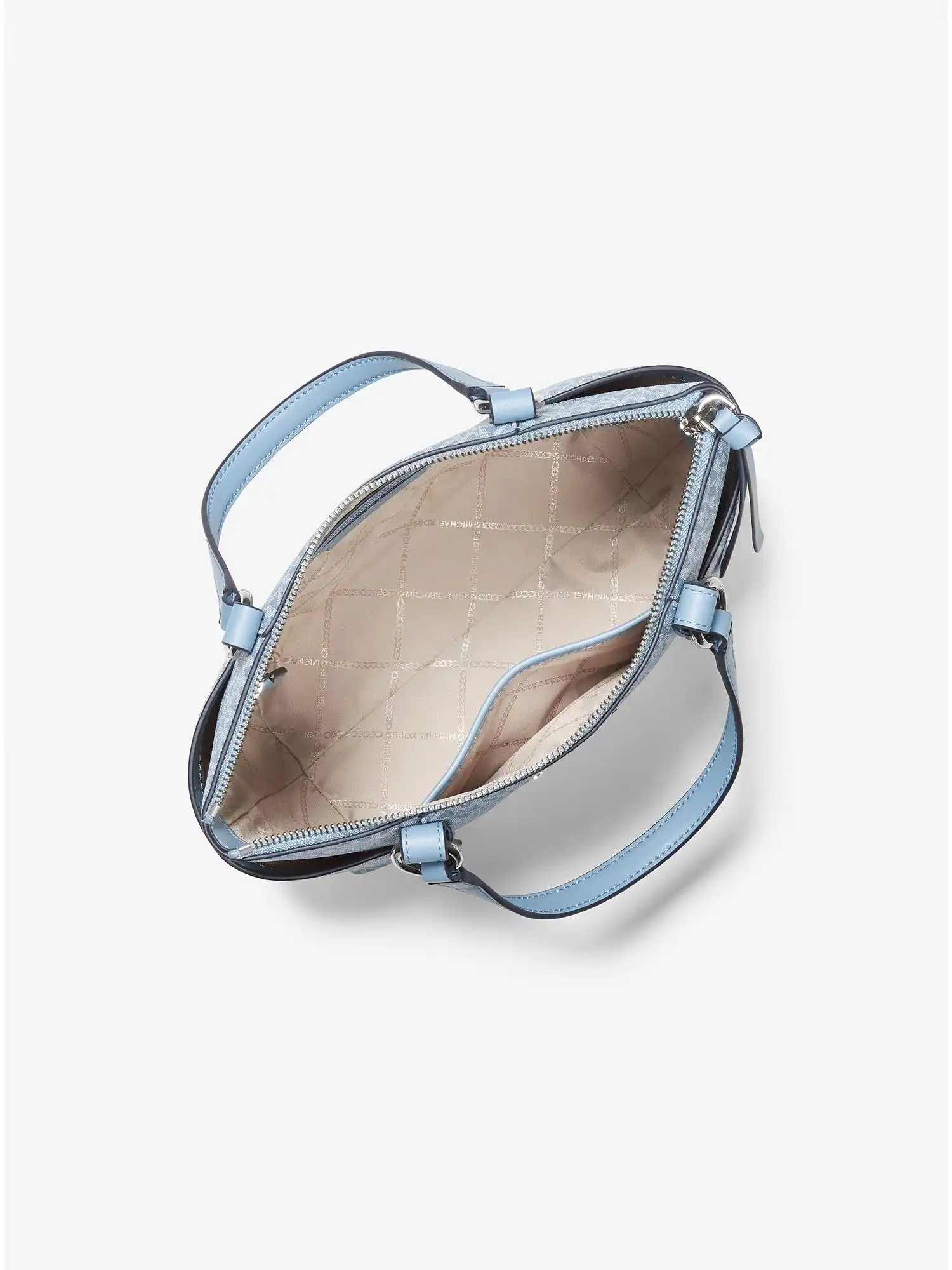 sullivan small logo top zip tote bag chambray