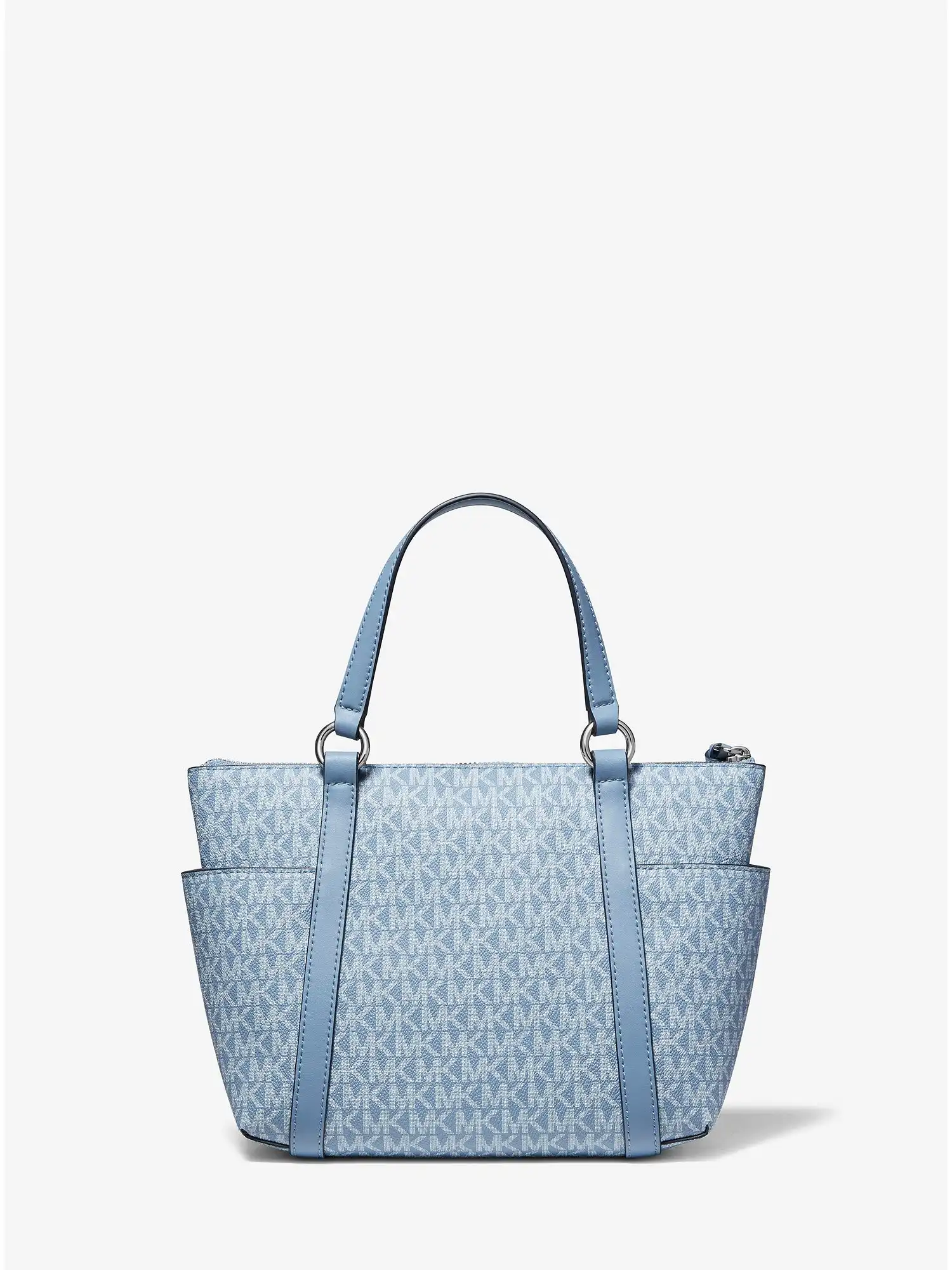 sullivan small logo top zip tote bag chambray