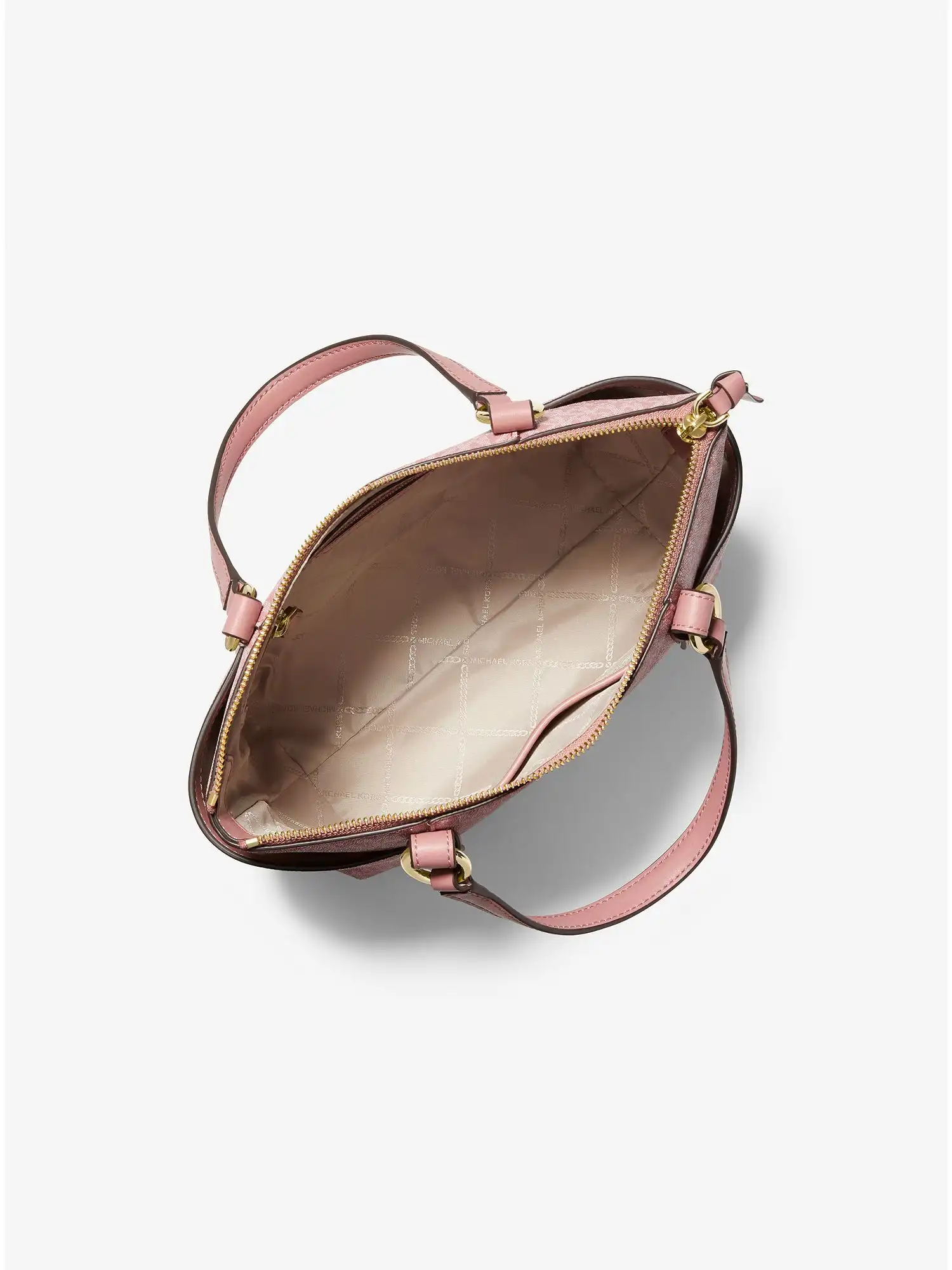 sullivan small logo top zip tote bag rose