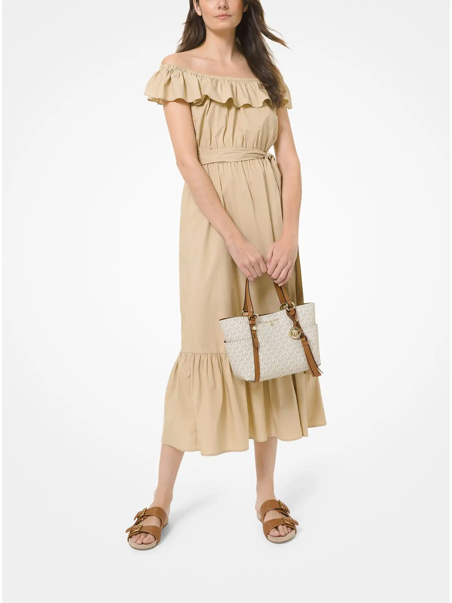 sullivan small logo tote bag vanilla acorn