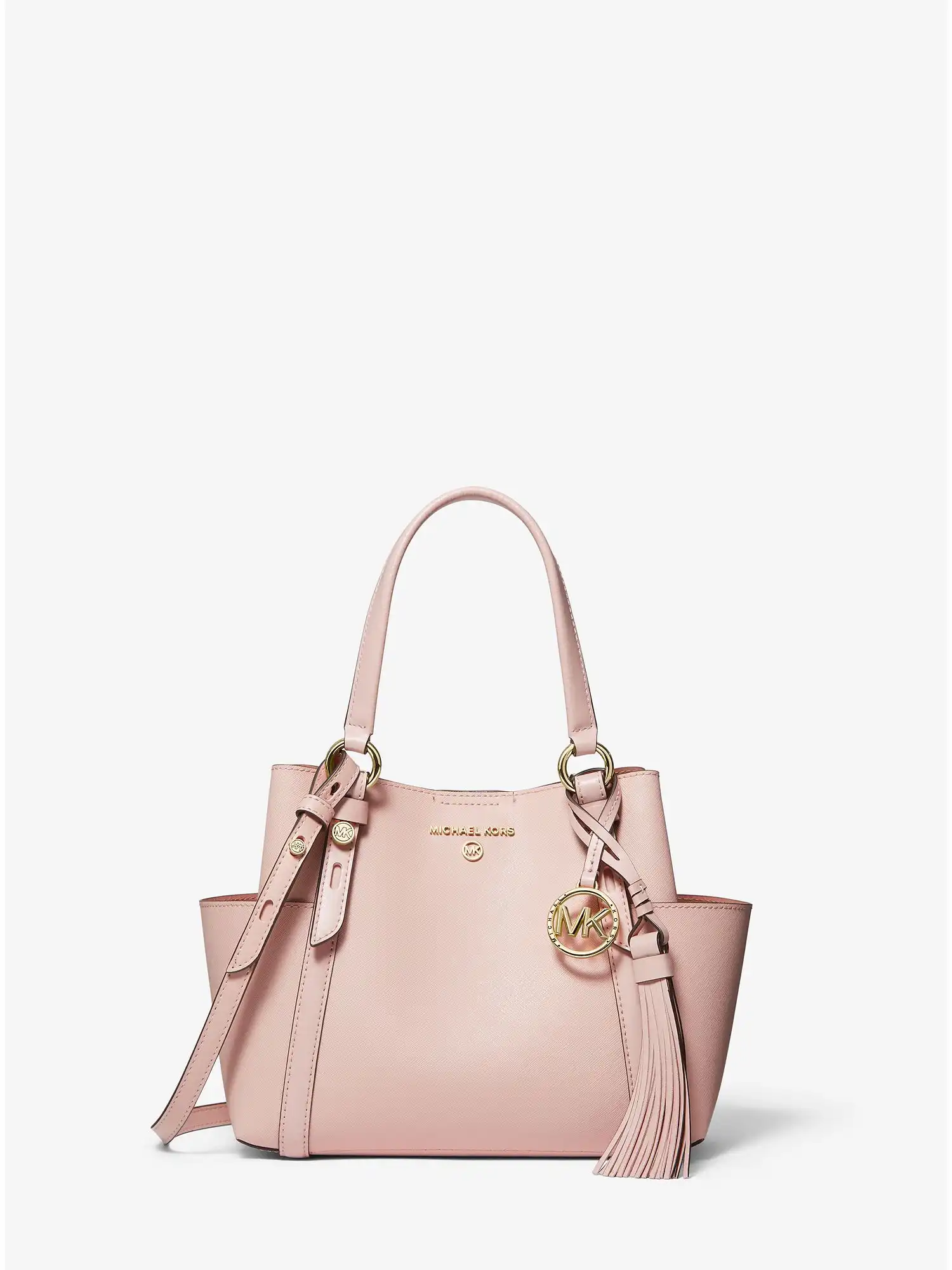 sullivan small saffiano leather tote bag sftpink fawn