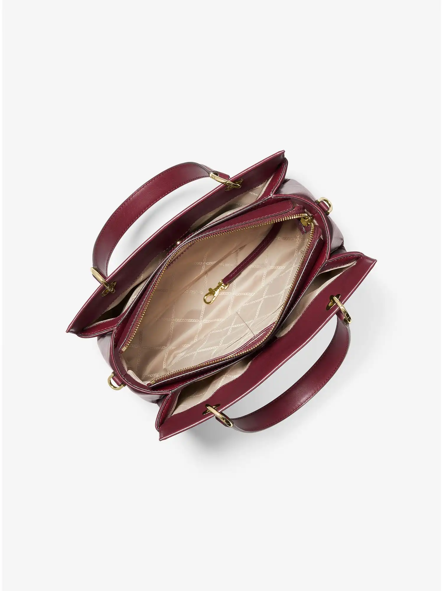 susan medium quilted leather satchel dk berry