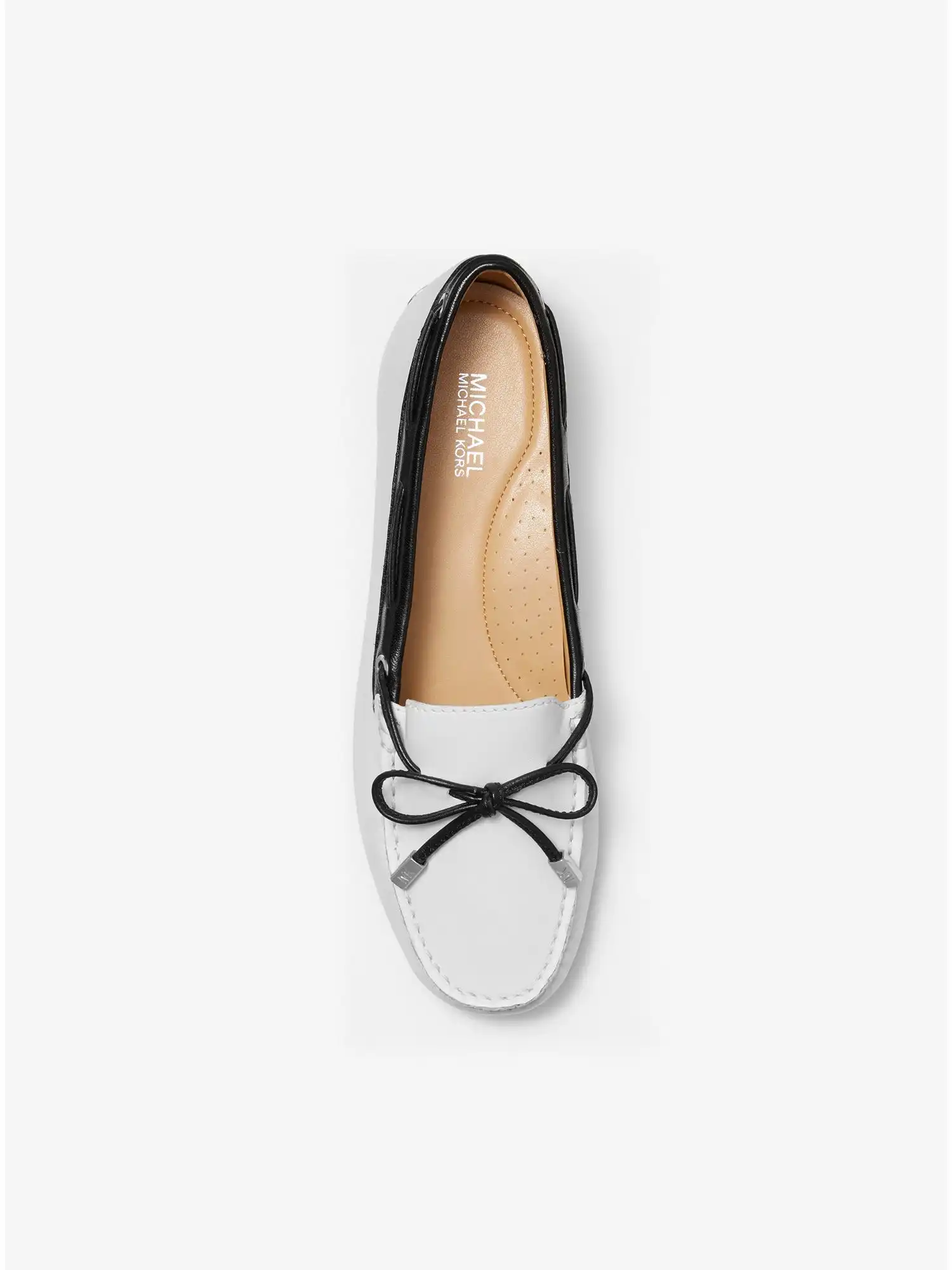 sutton leather moccasin optic white blk