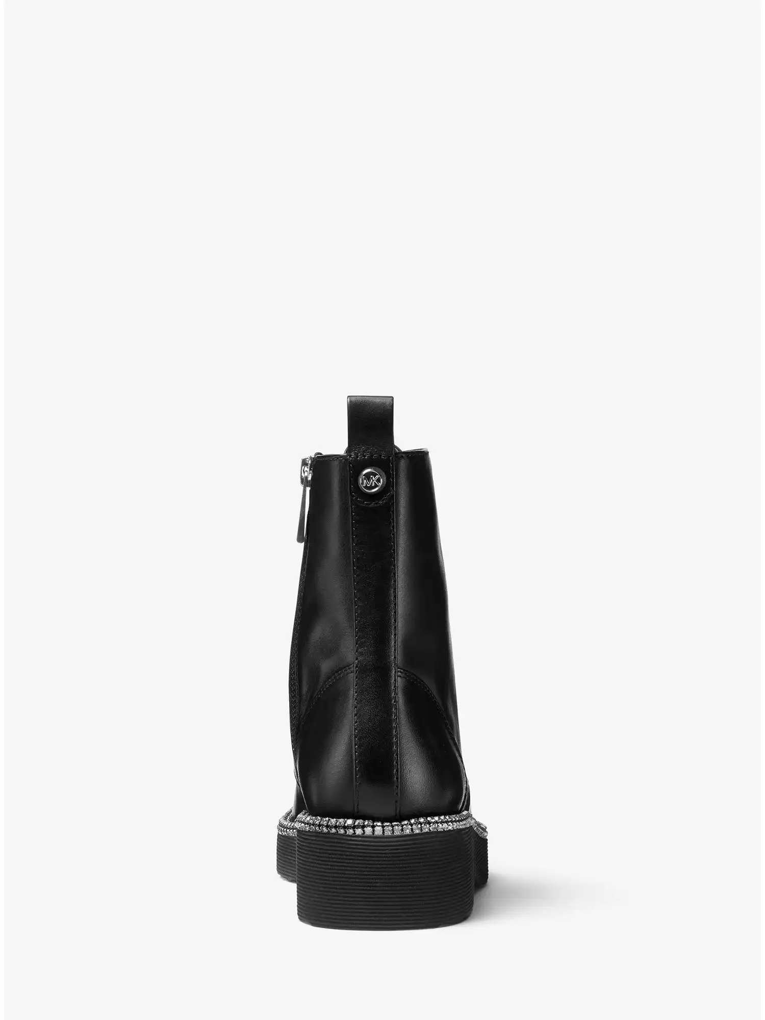 tavie leather combat boot black