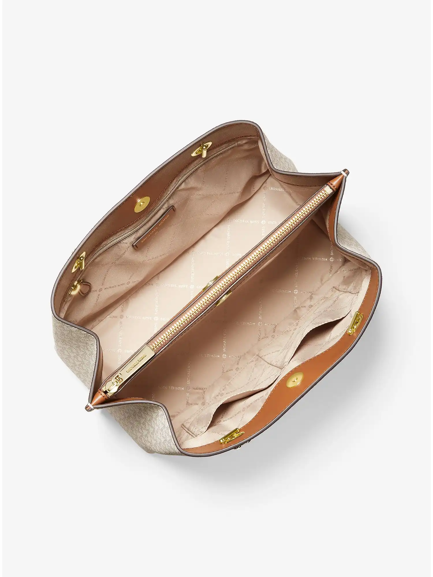 teagan large logo shoulder bag vanilla