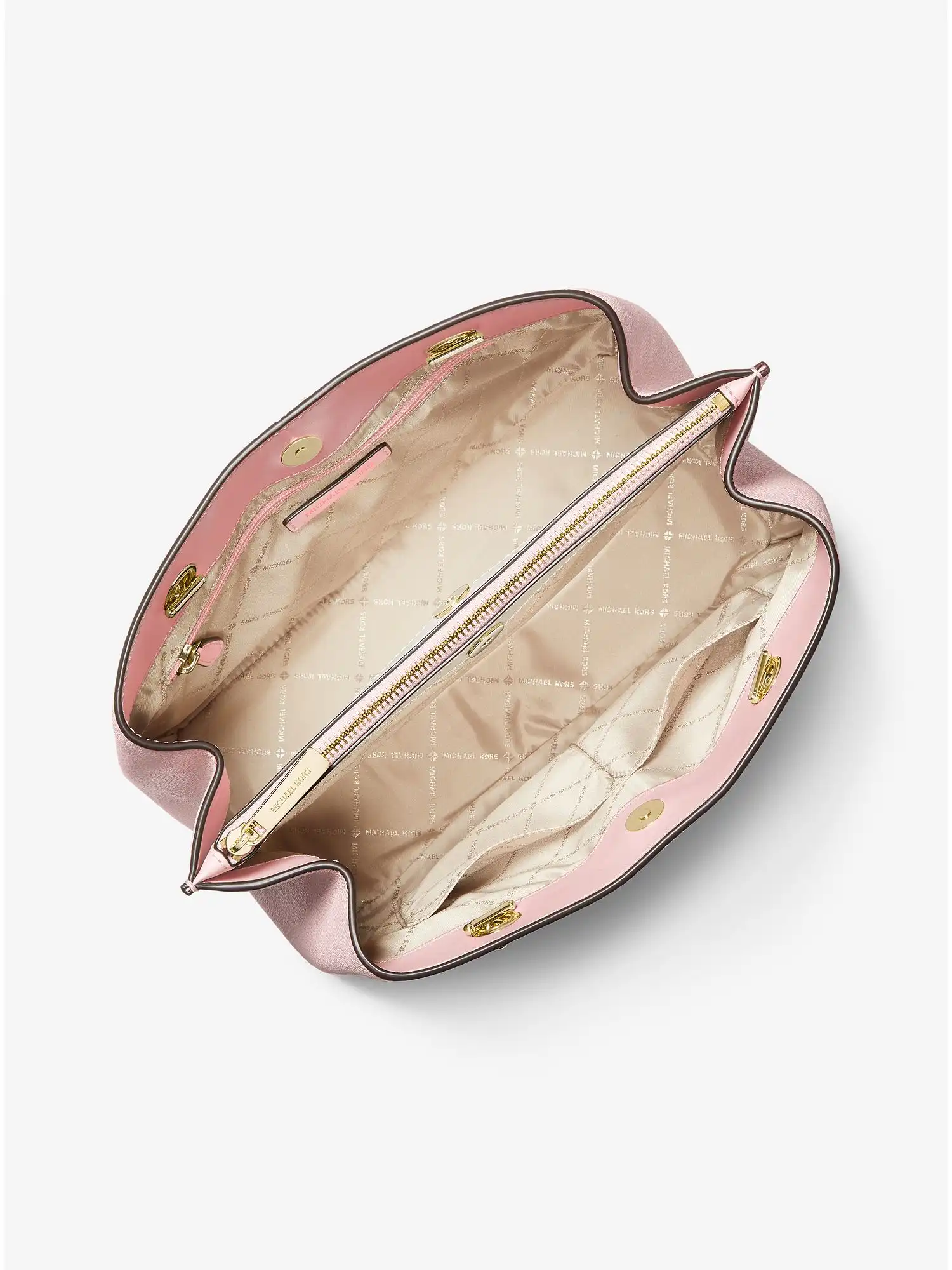 teagan large pebbled leather shoulder bag powder blush