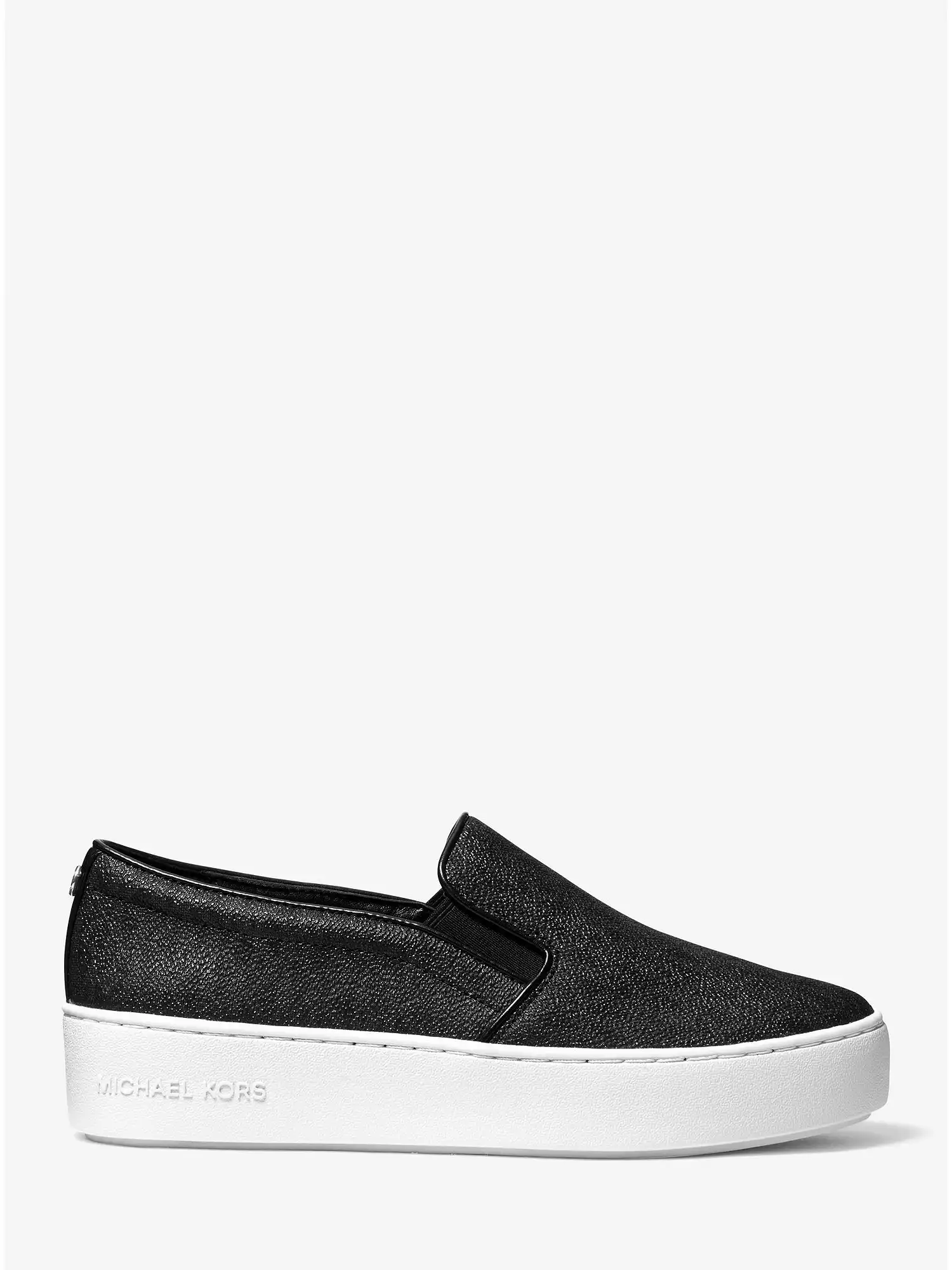 trent logo slip on sneaker black