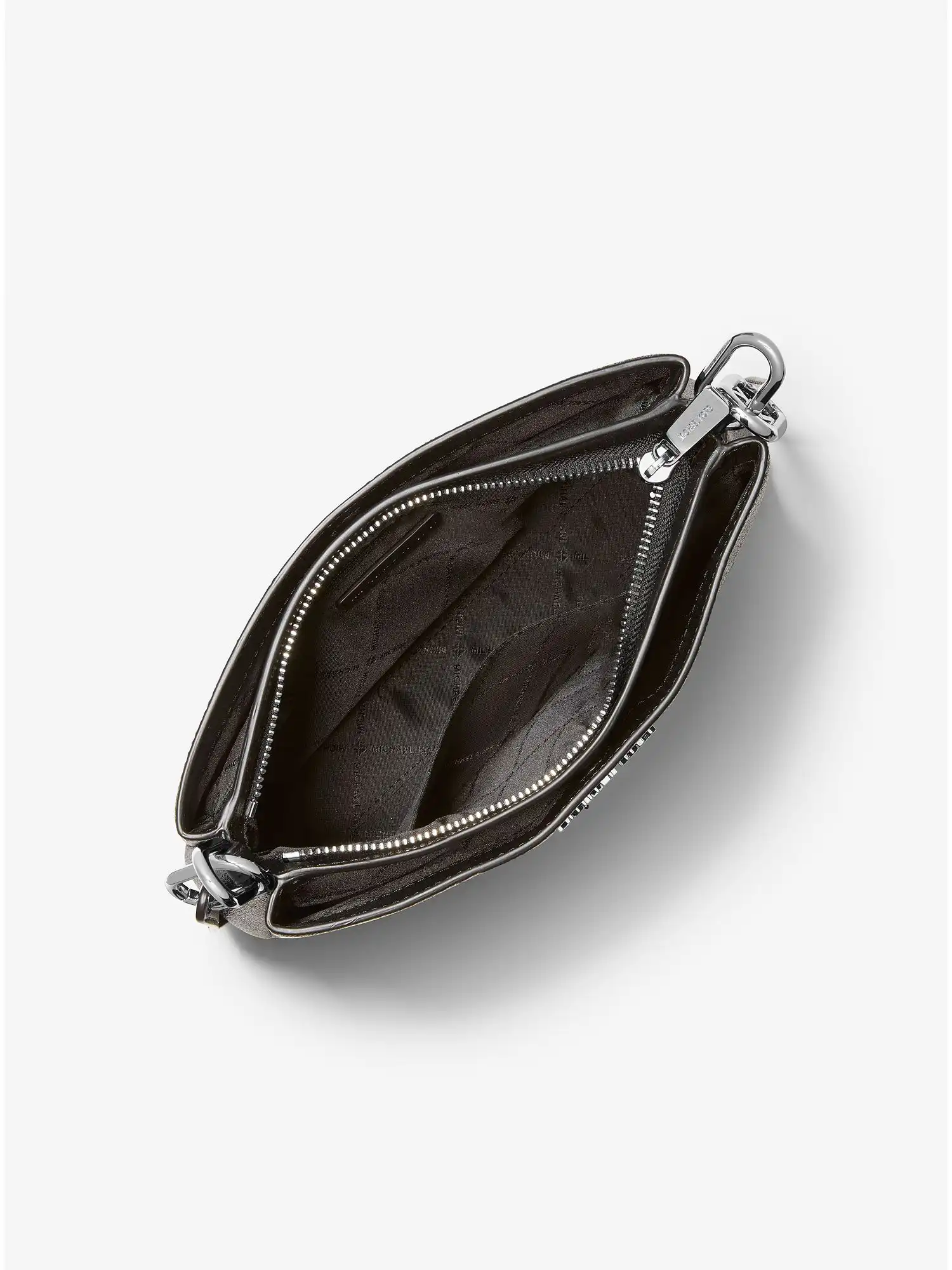 trisha medium logo crossbody bag black