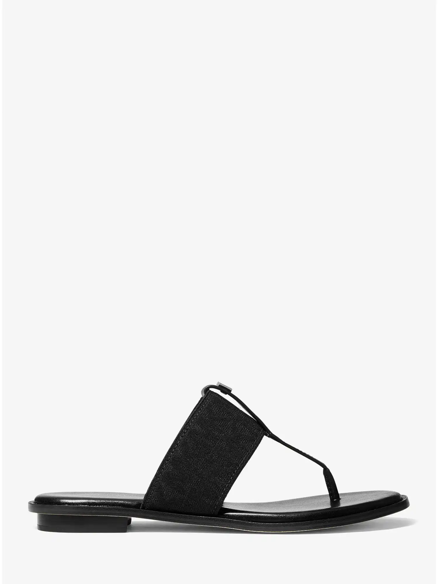 verity logo and leather sandal black