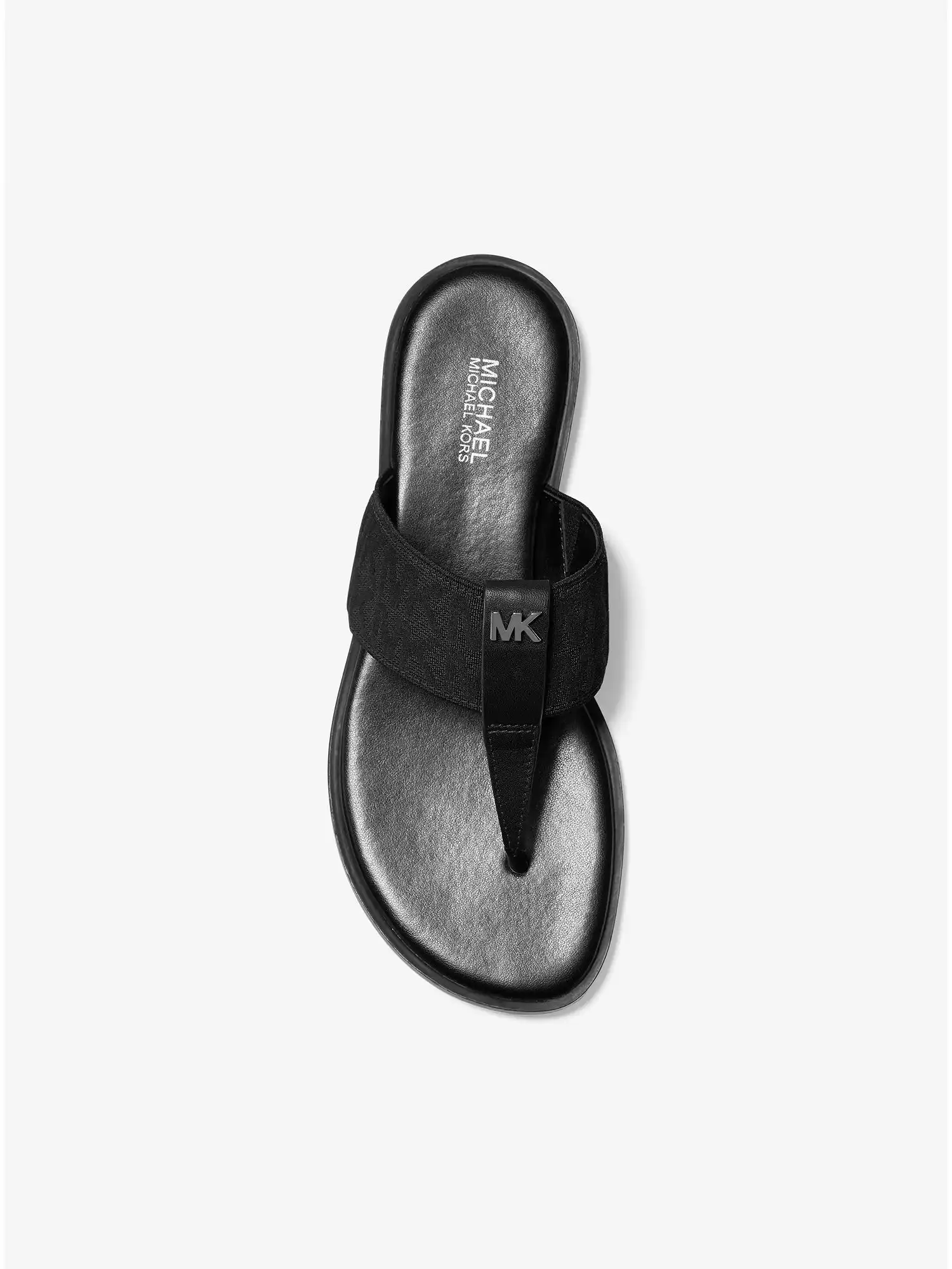 verity logo and leather sandal black