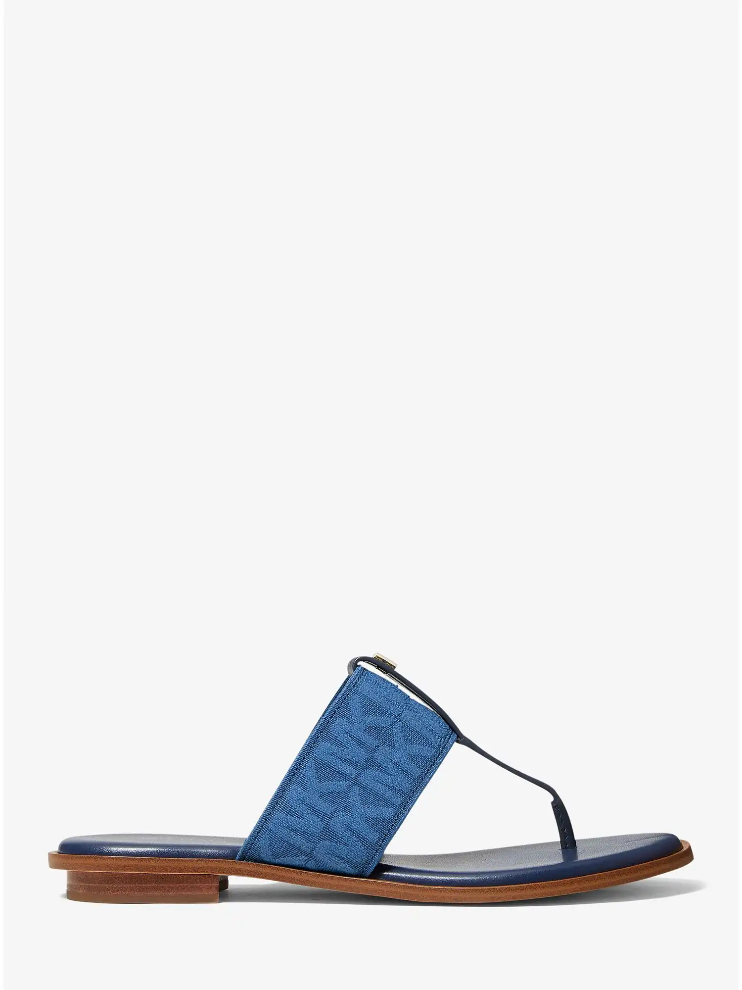 verity logo and leather sandal denim