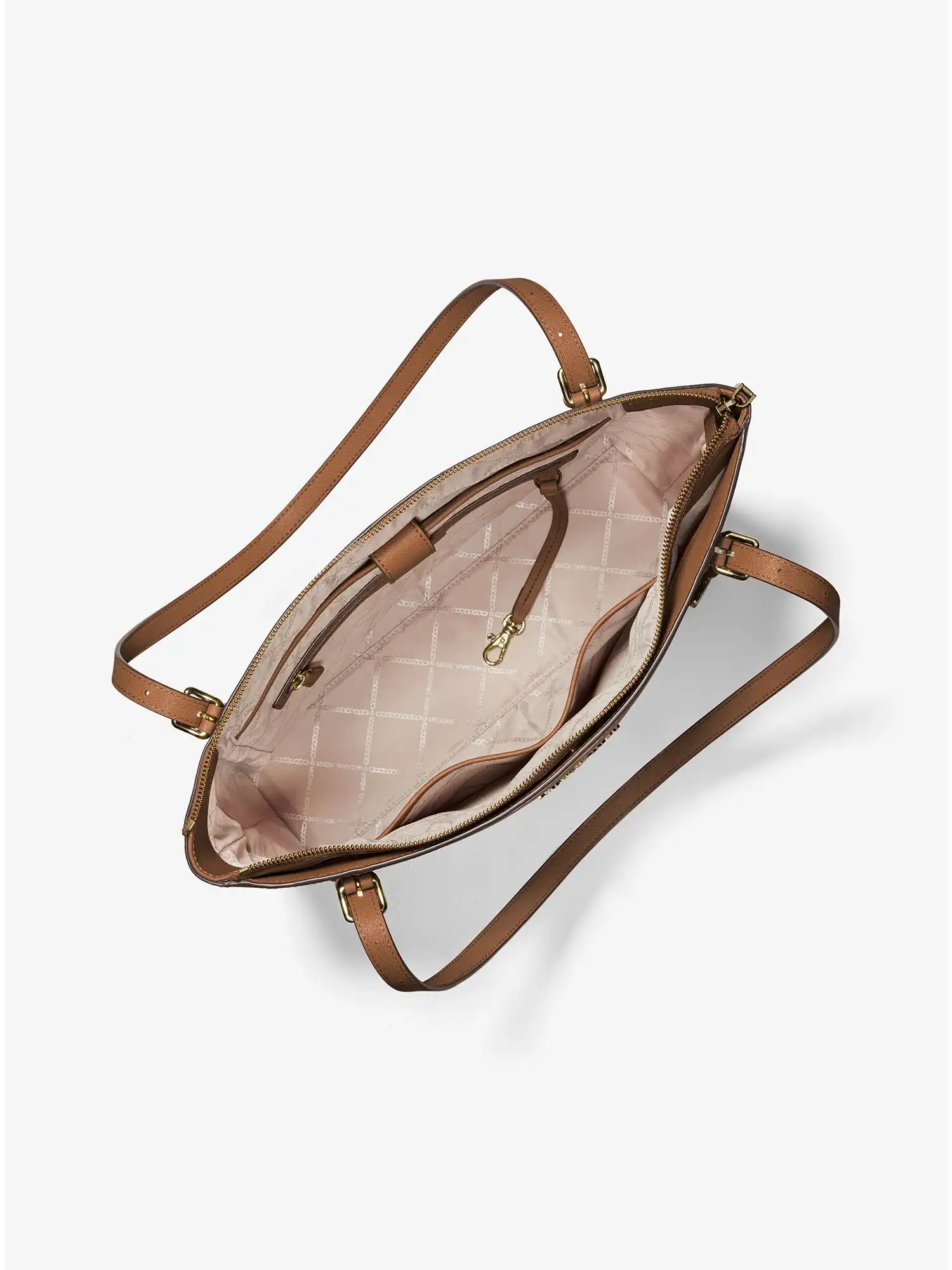 voyager large saffiano leather top zip tote bag luggage