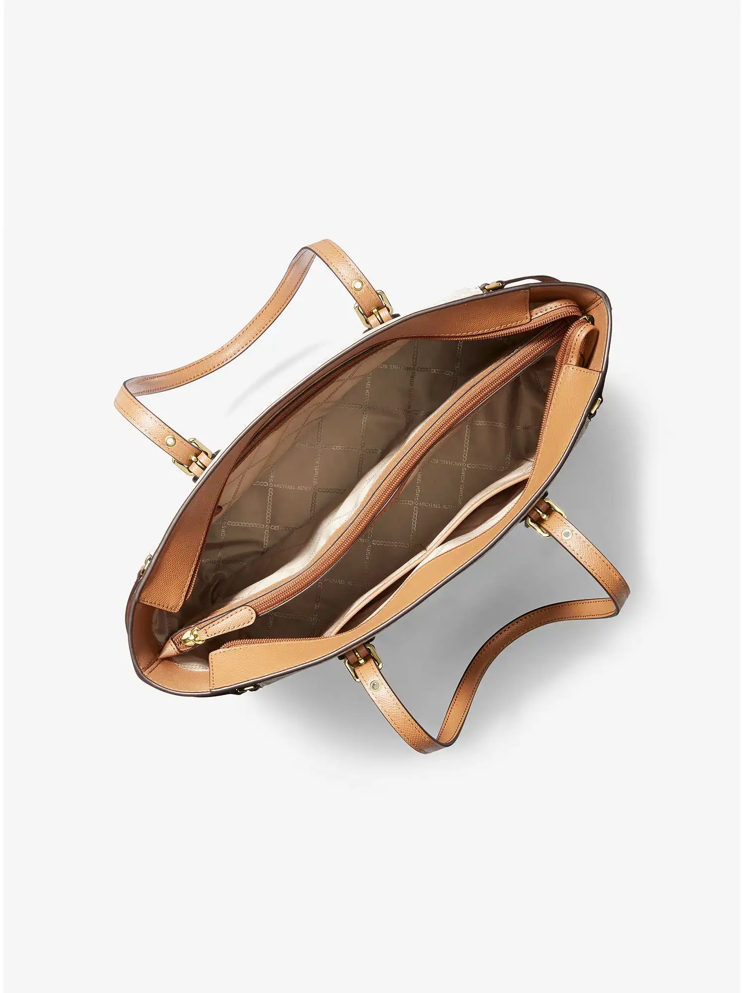 voyager medium logo tote bag vanilla acorn