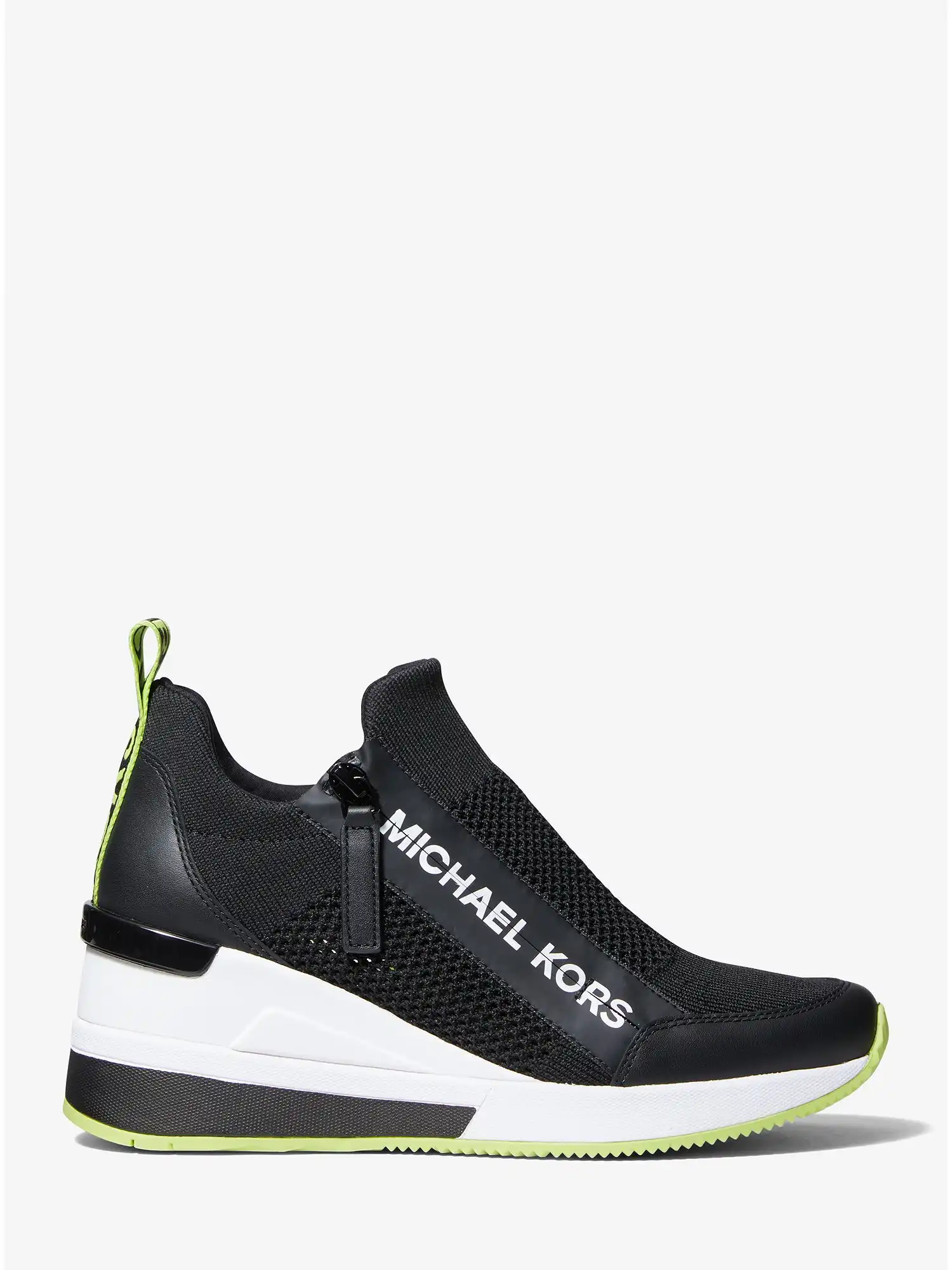 willis stretch knit trainer black combo