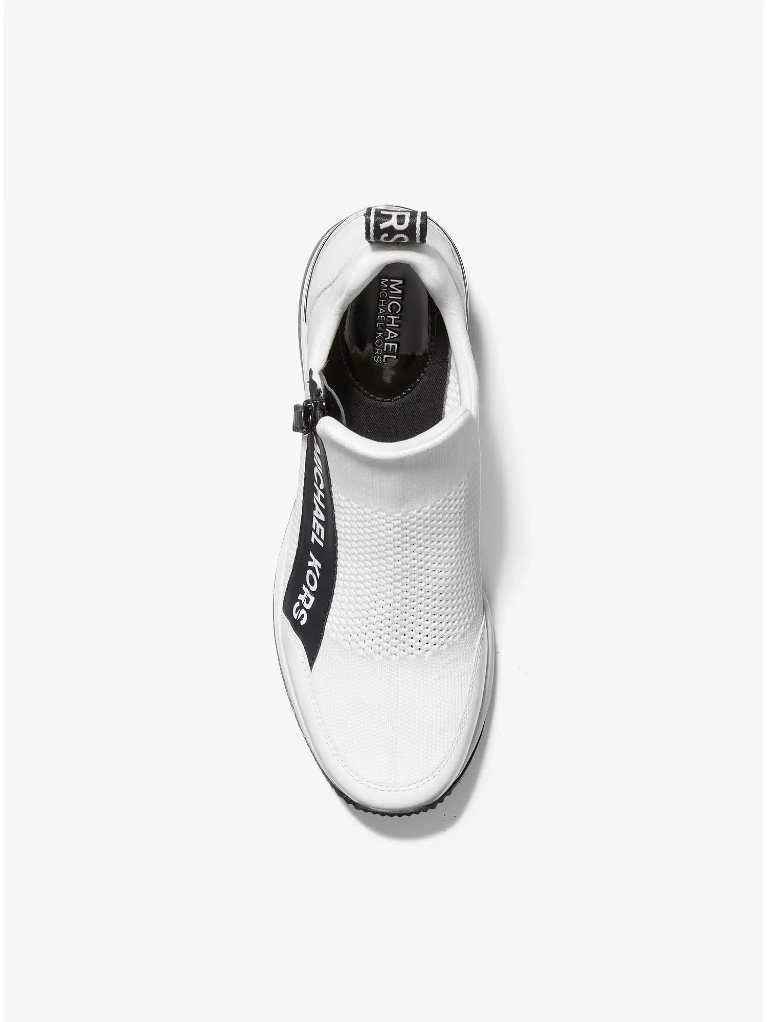 willis stretch knit trainer optic white